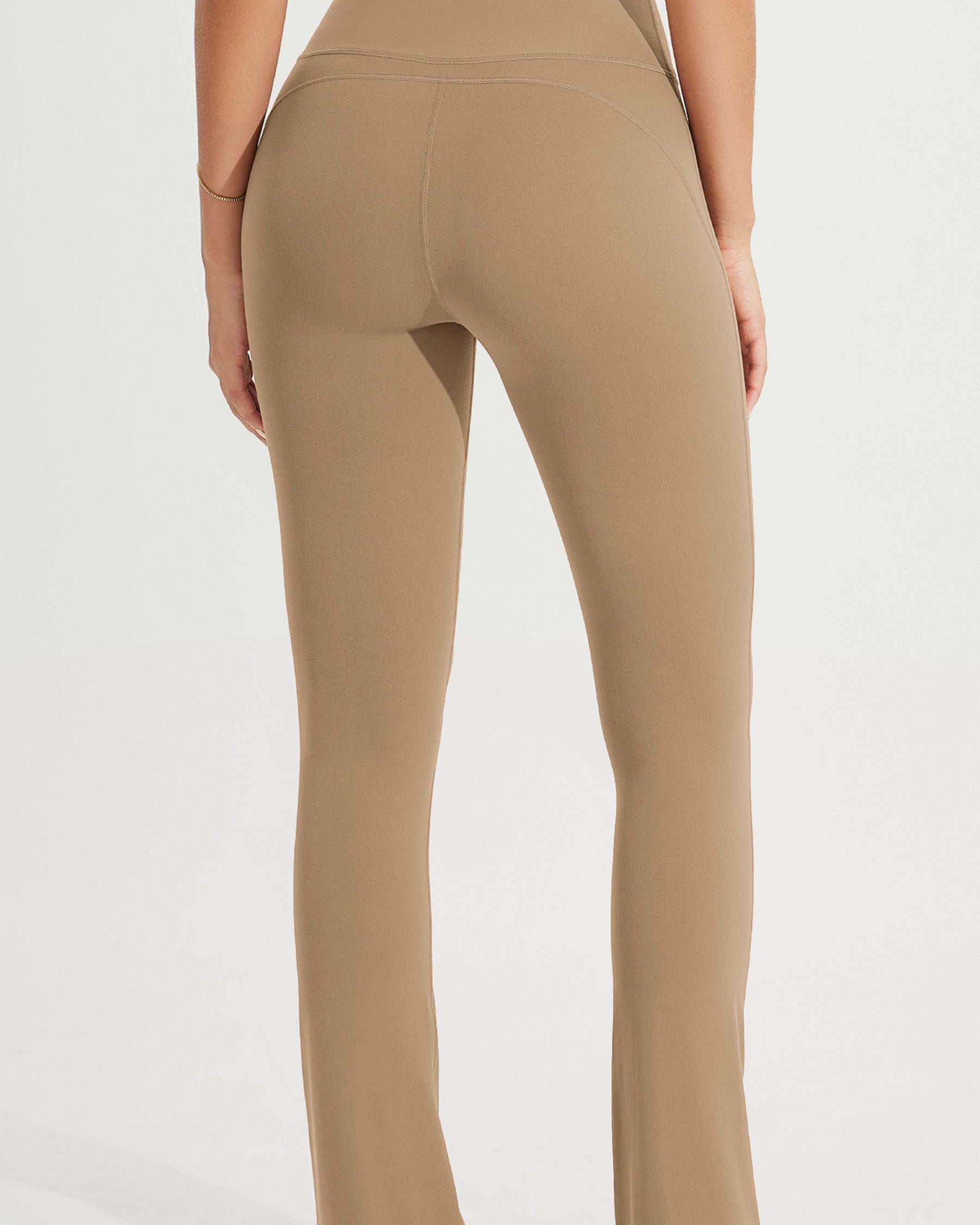 28 High Waist Casual Straight Leg Pants with Back Pocket - ododos