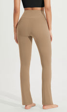 28 High Waist Casual Straight Leg Pants with Back Pocket - ododos