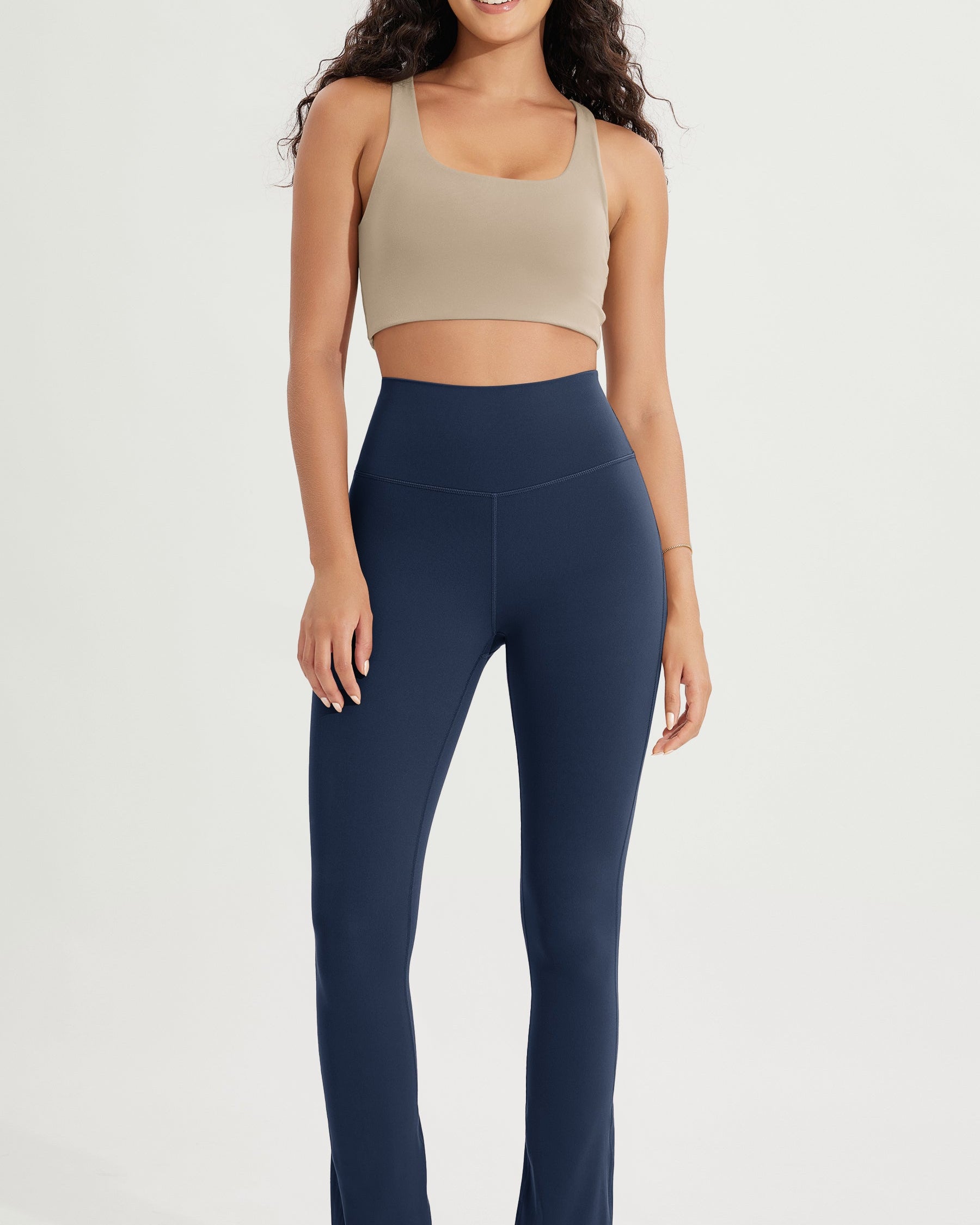 28 High Waist Casual Straight Leg Pants with Back Pocket - ododos