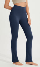 28 High Waist Casual Straight Leg Pants with Back Pocket - ododos