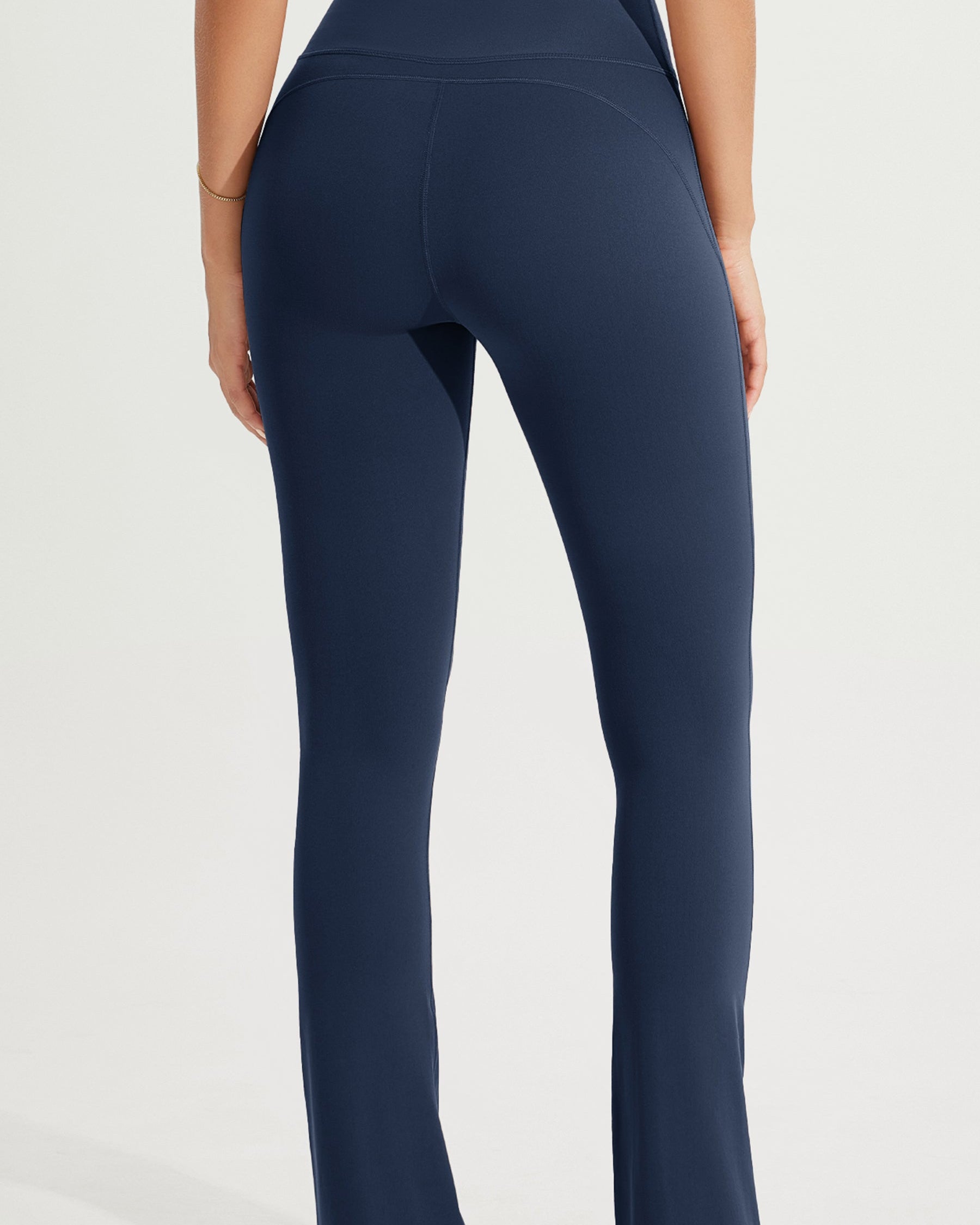 28 High Waist Casual Straight Leg Pants with Back Pocket - ododos