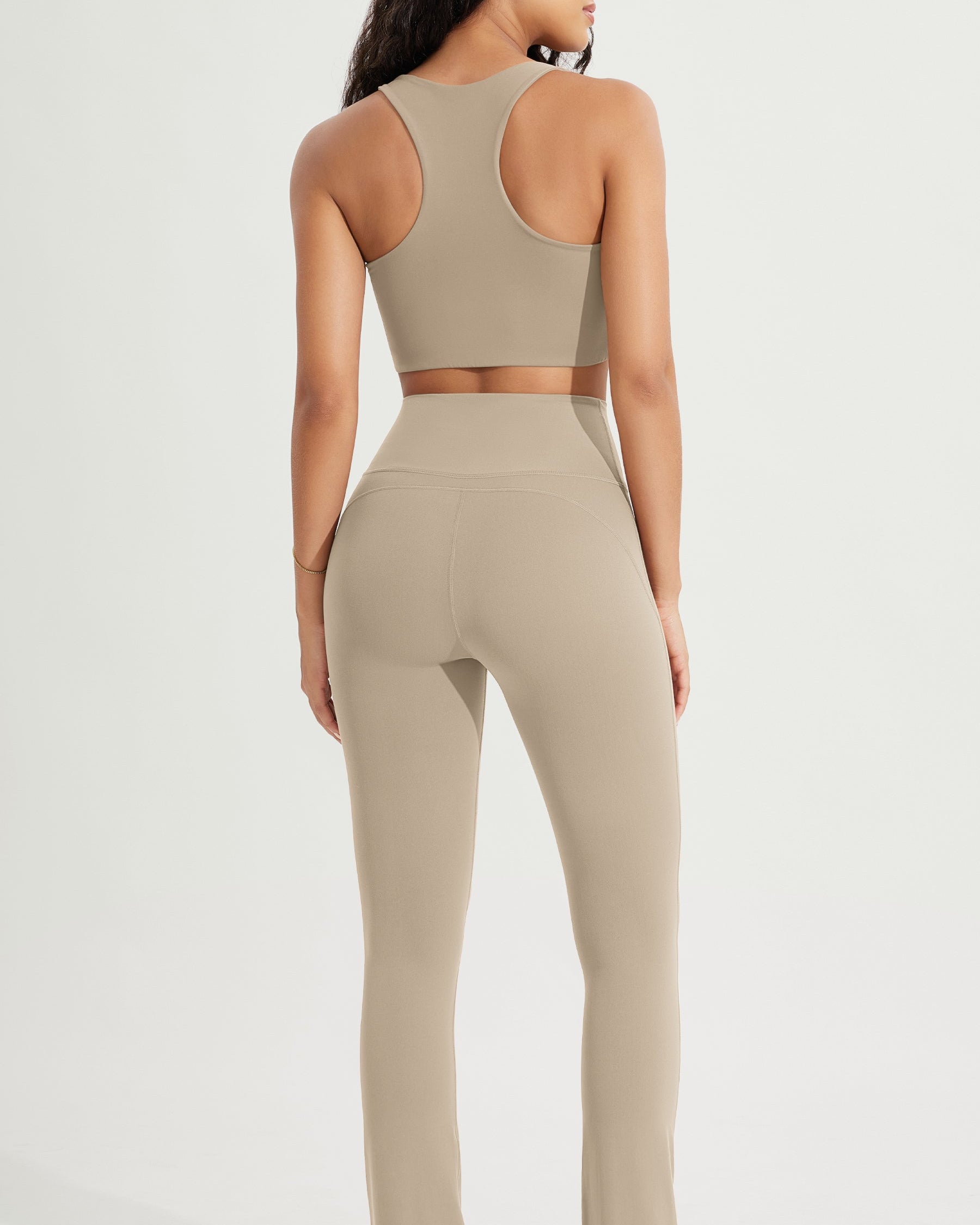 28 High Waist Casual Straight Leg Pants with Back Pocket - ododos