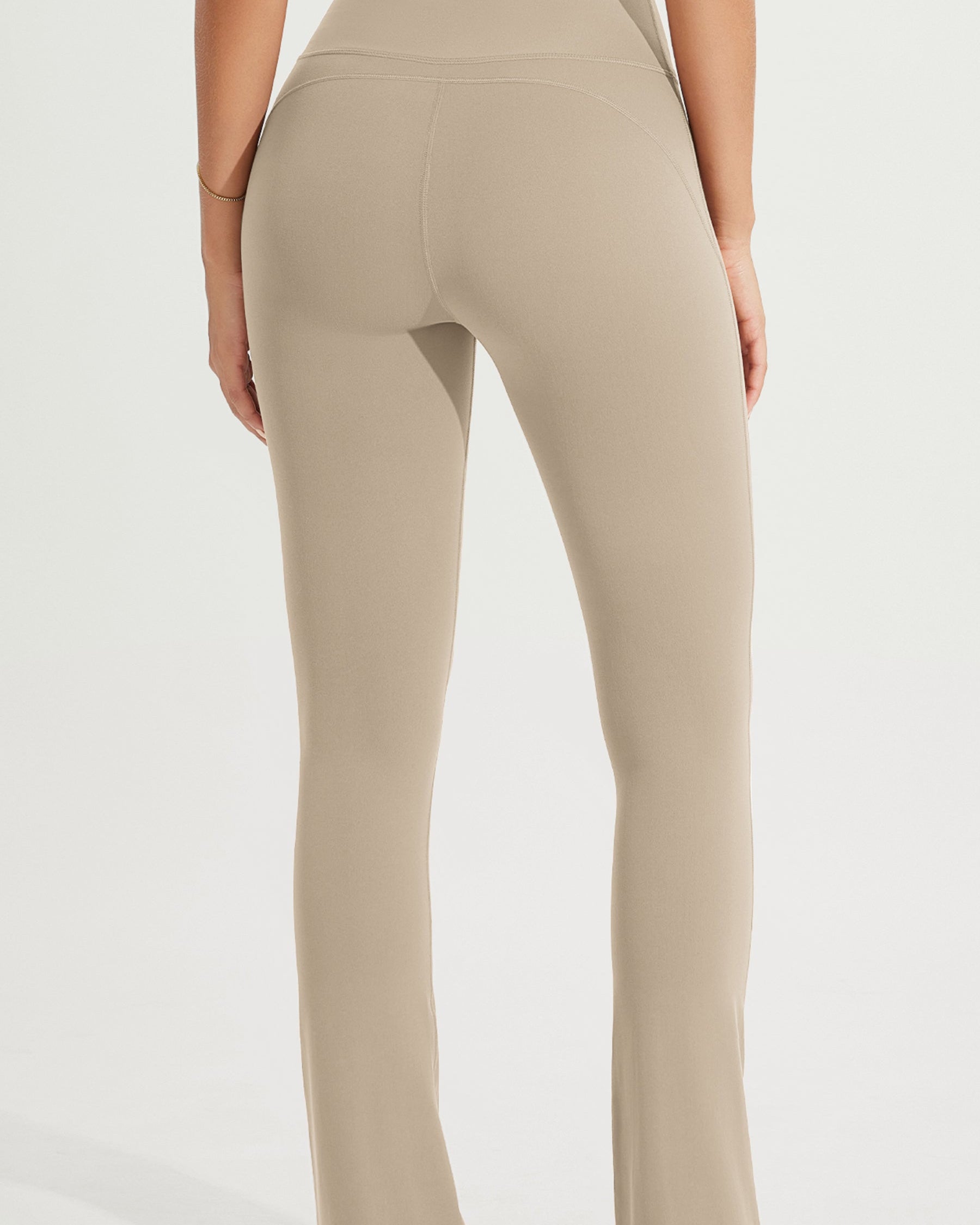 28 High Waist Casual Straight Leg Pants with Back Pocket - ododos