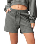 5 Cotton French Terry High Waist Lounge Shorts - ododos
