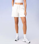 5 Cotton French Terry High Waist Lounge Shorts - ododos