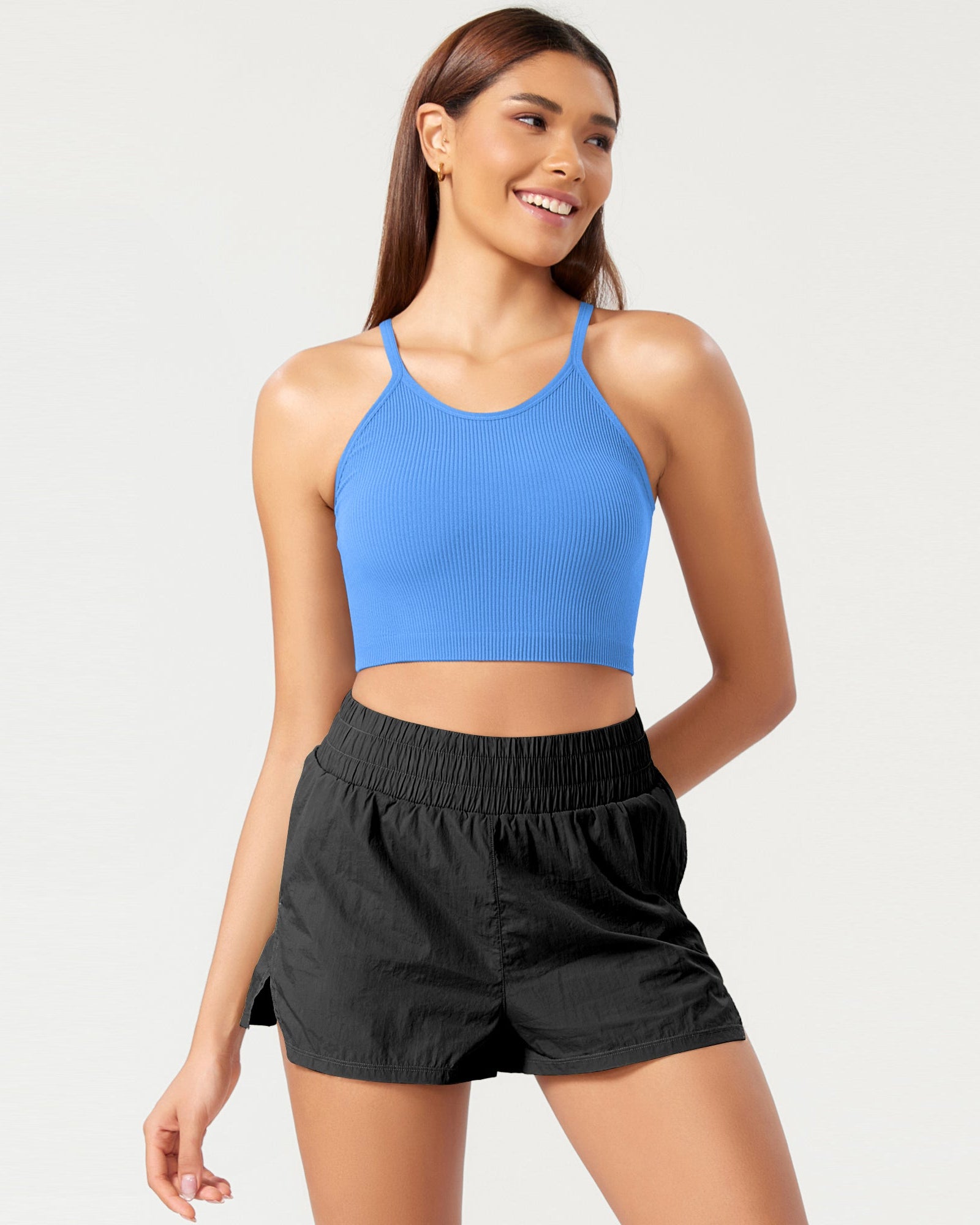3-Pack Seamless Ribbed Crop Camisole - ododos