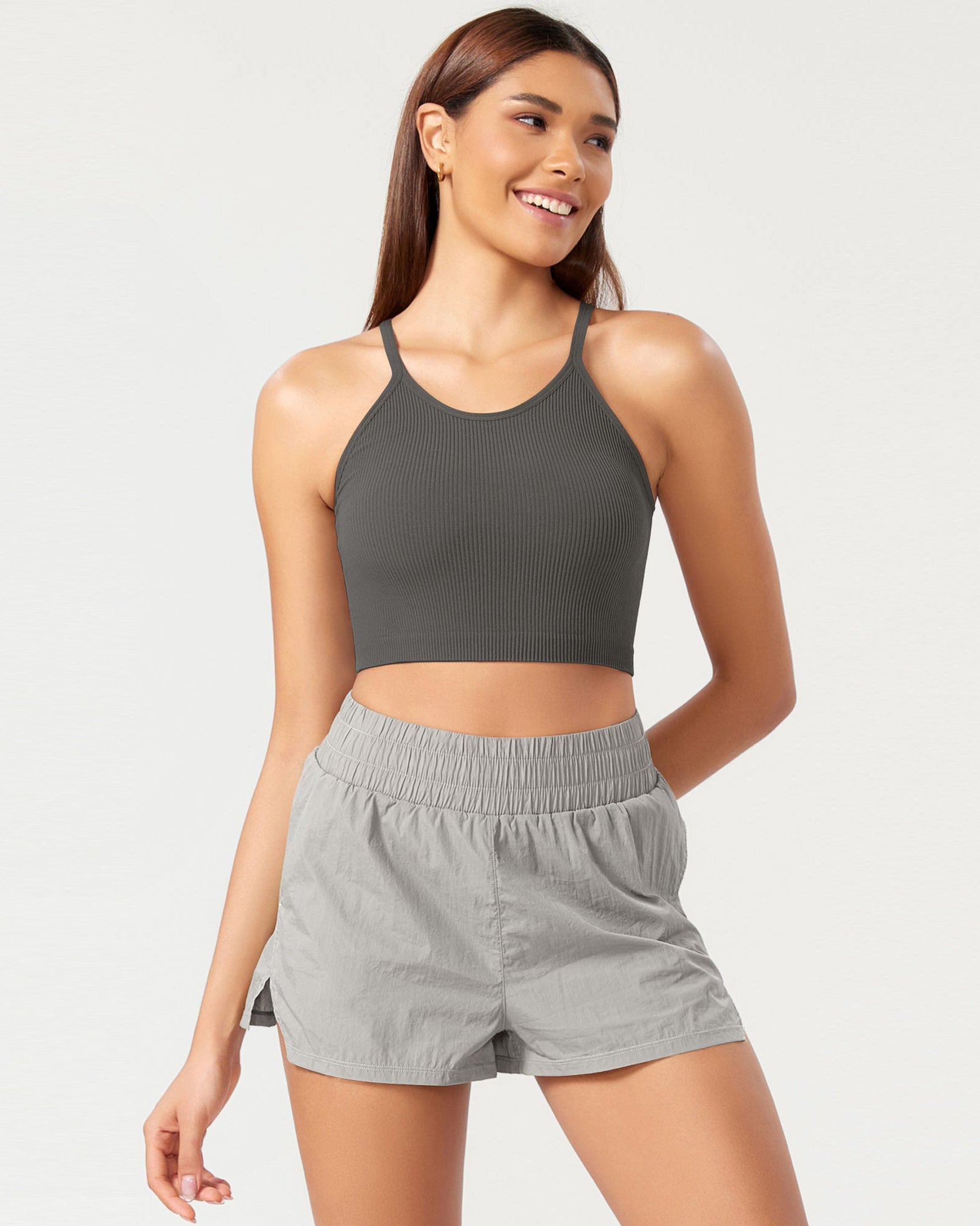 3-Pack Seamless Ribbed Crop Camisole - ododos
