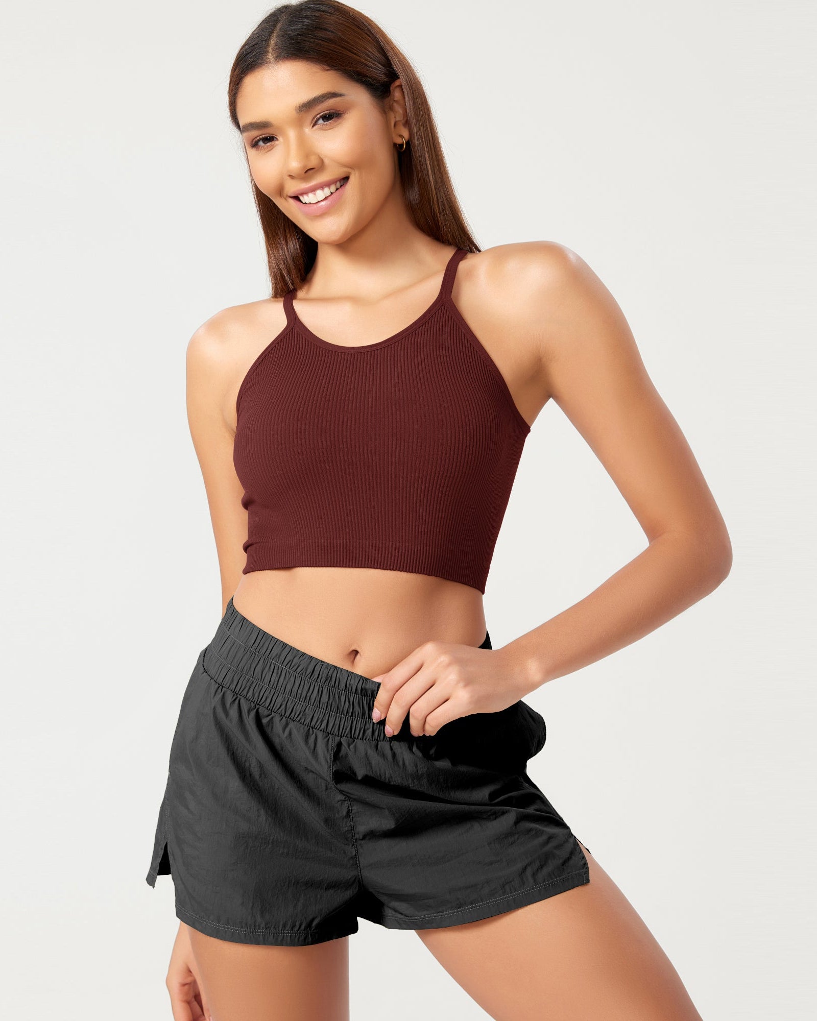 3-Pack Seamless Ribbed Crop Camisole - ododos