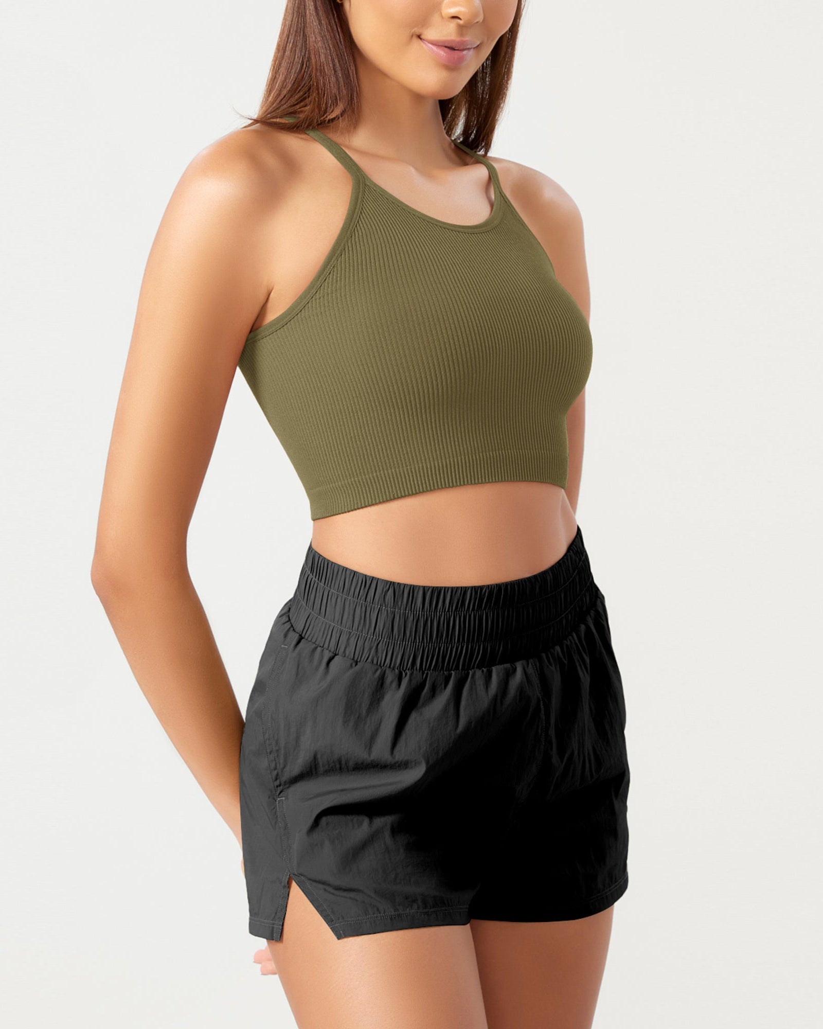 3-Pack Seamless Ribbed Crop Camisole - ododos