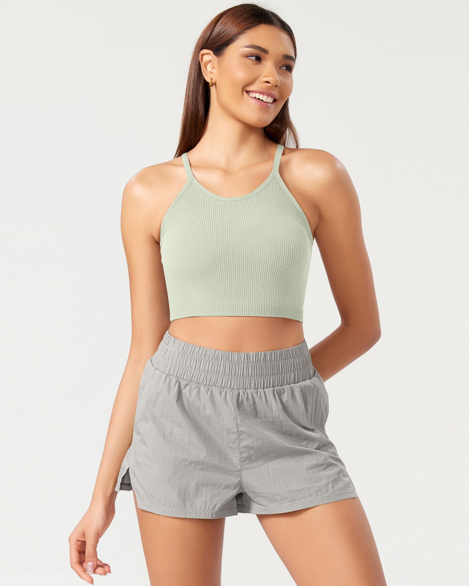 3-Pack Seamless Ribbed Crop Camisole - ododos