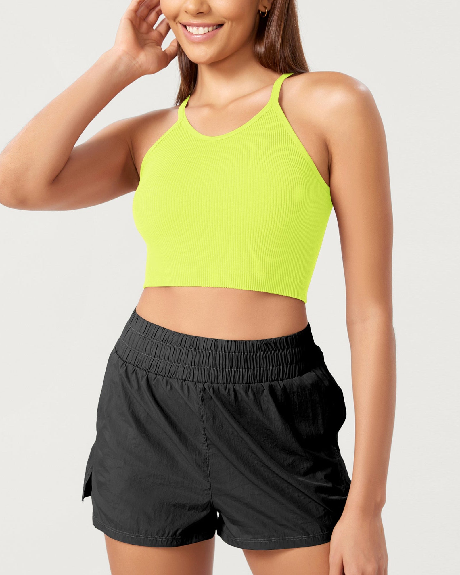 3-Pack Seamless Ribbed Crop Camisole - ododos