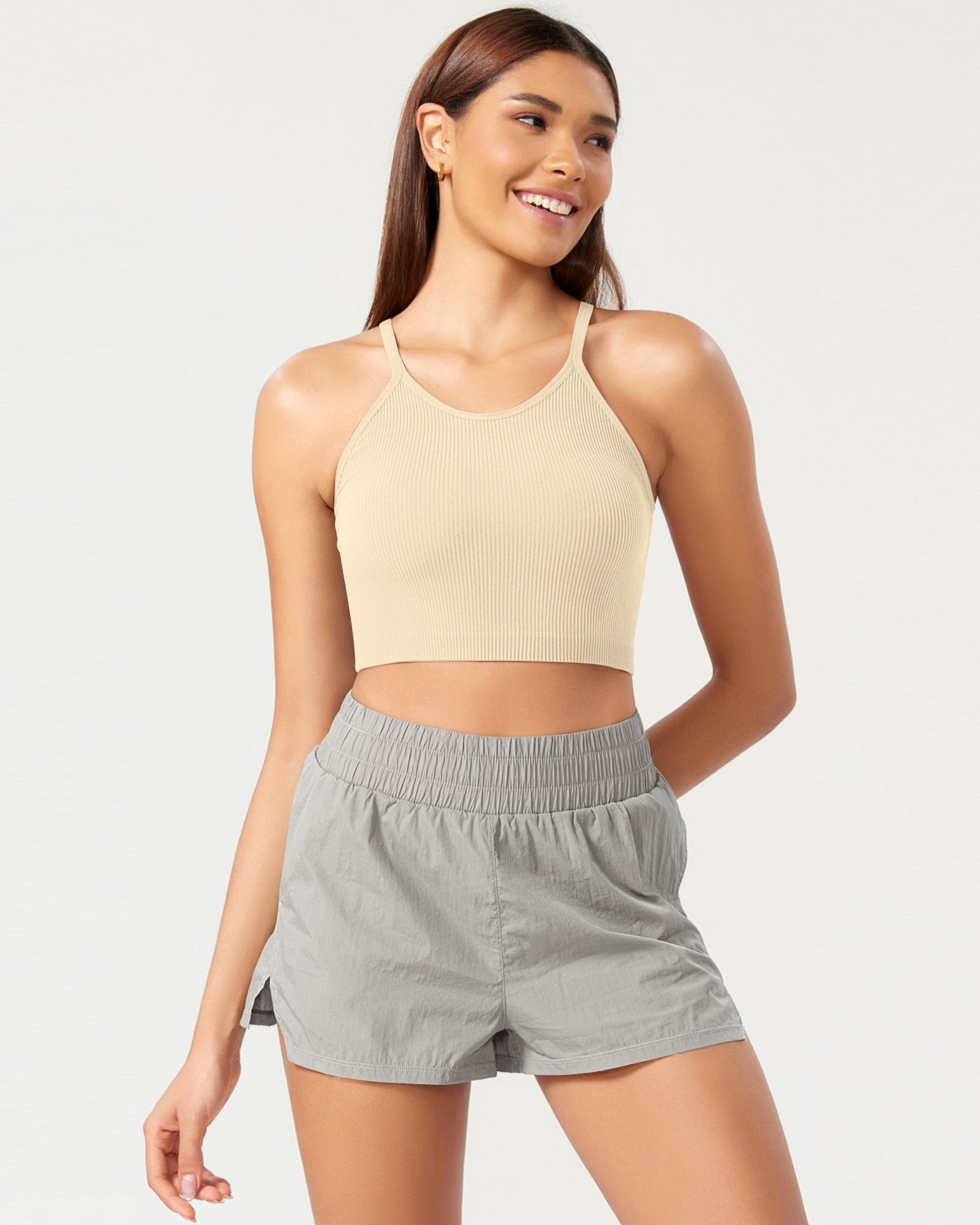 3-Pack Seamless Ribbed Crop Camisole - ododos
