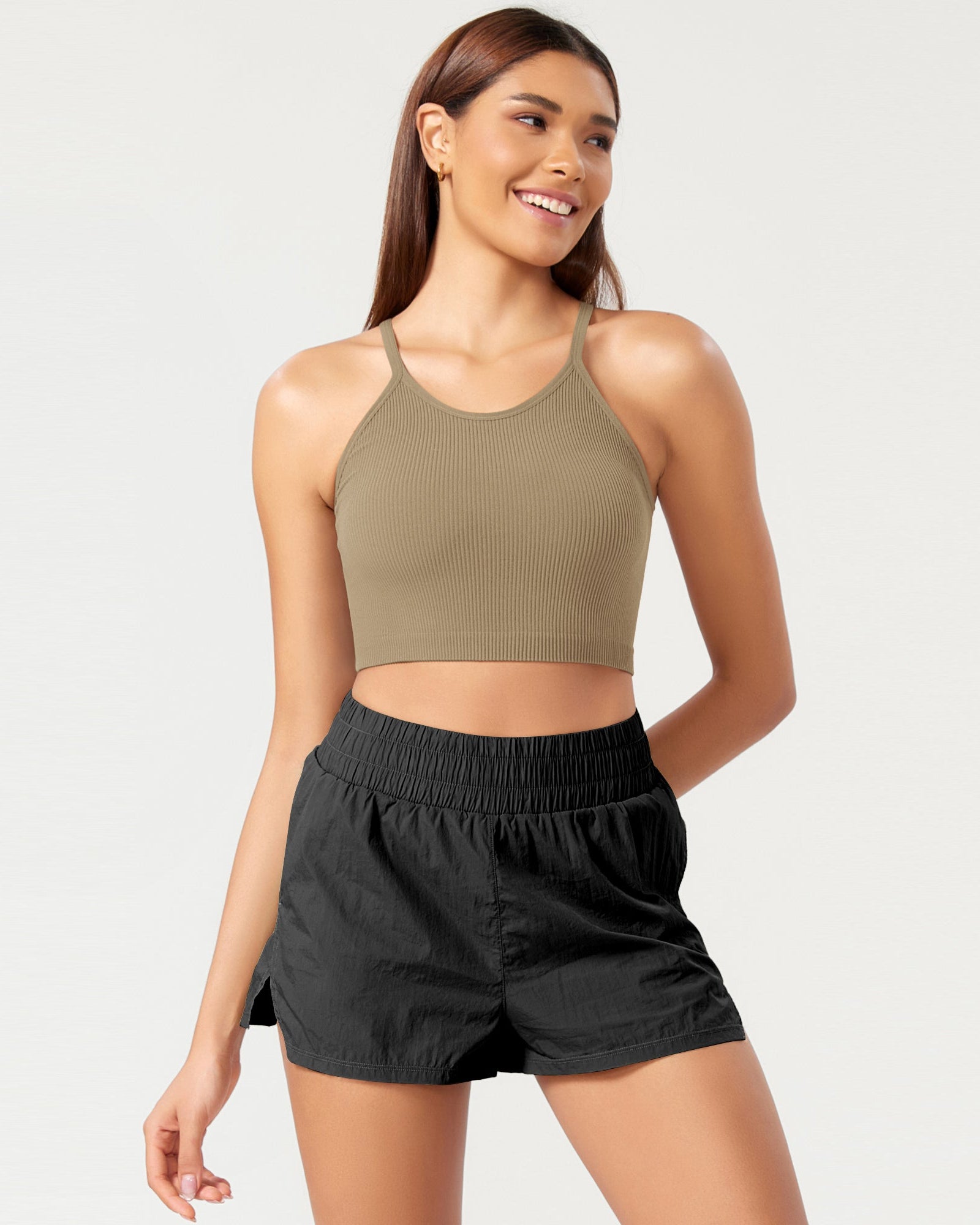3-Pack Seamless Ribbed Crop Camisole - ododos