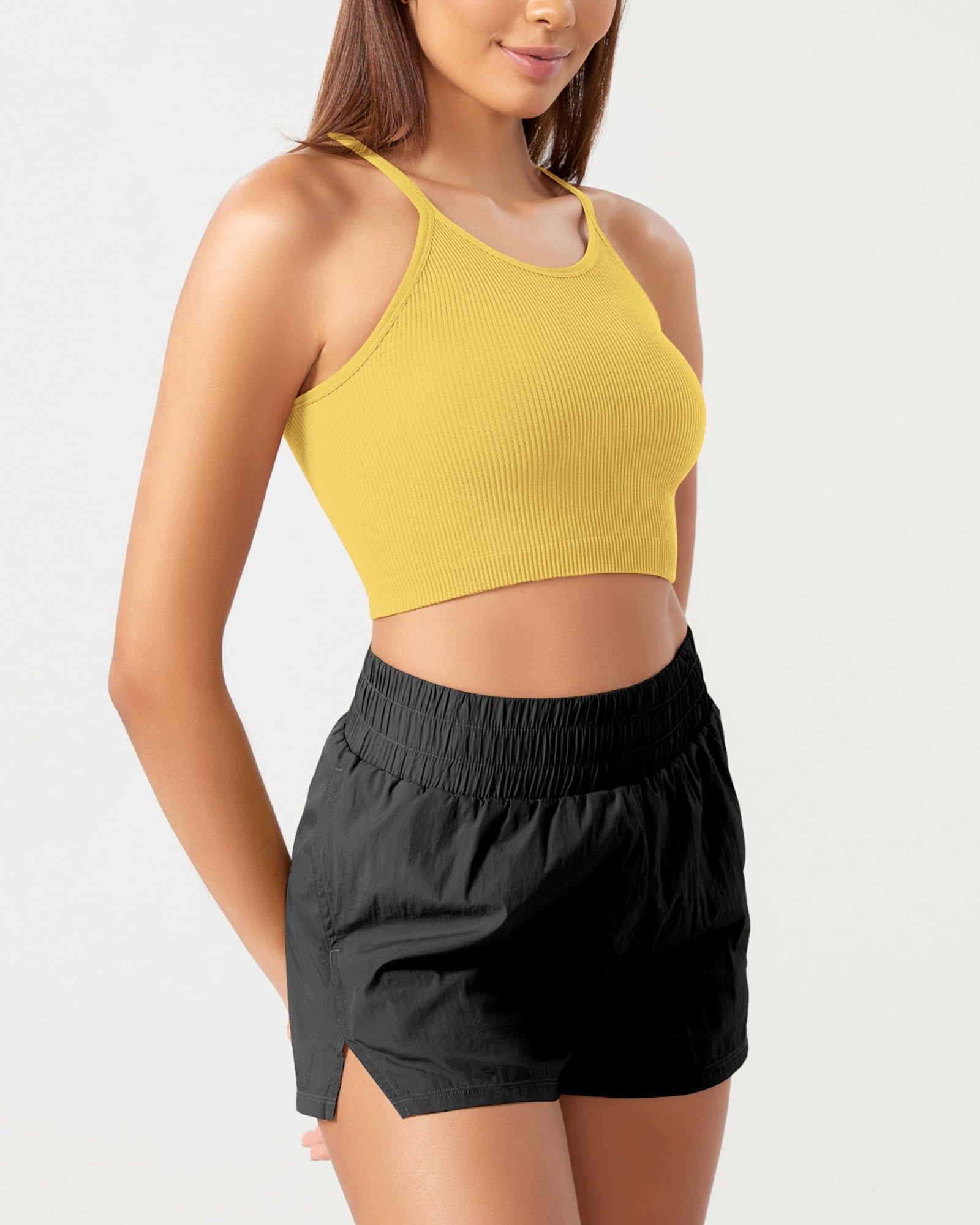 3-Pack Seamless Ribbed Crop Camisole - ododos