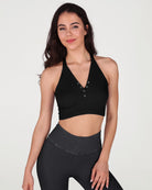 2-Pack Seamless Henley Crop Tops - ododos