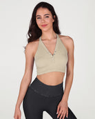 2-Pack Seamless Henley Crop Tops - ododos