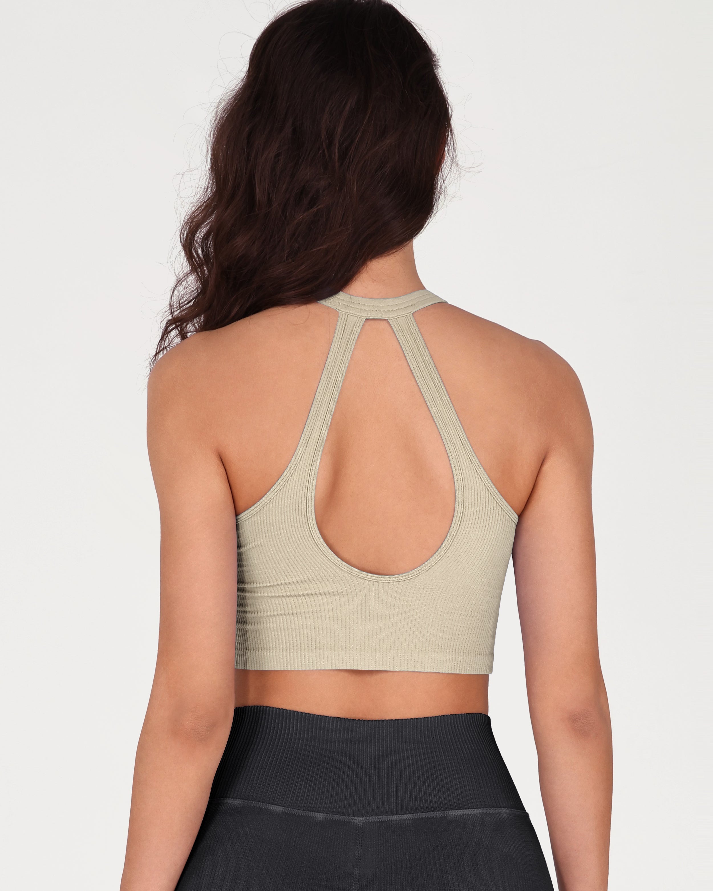 2-Pack Seamless Henley Crop Tops - ododos