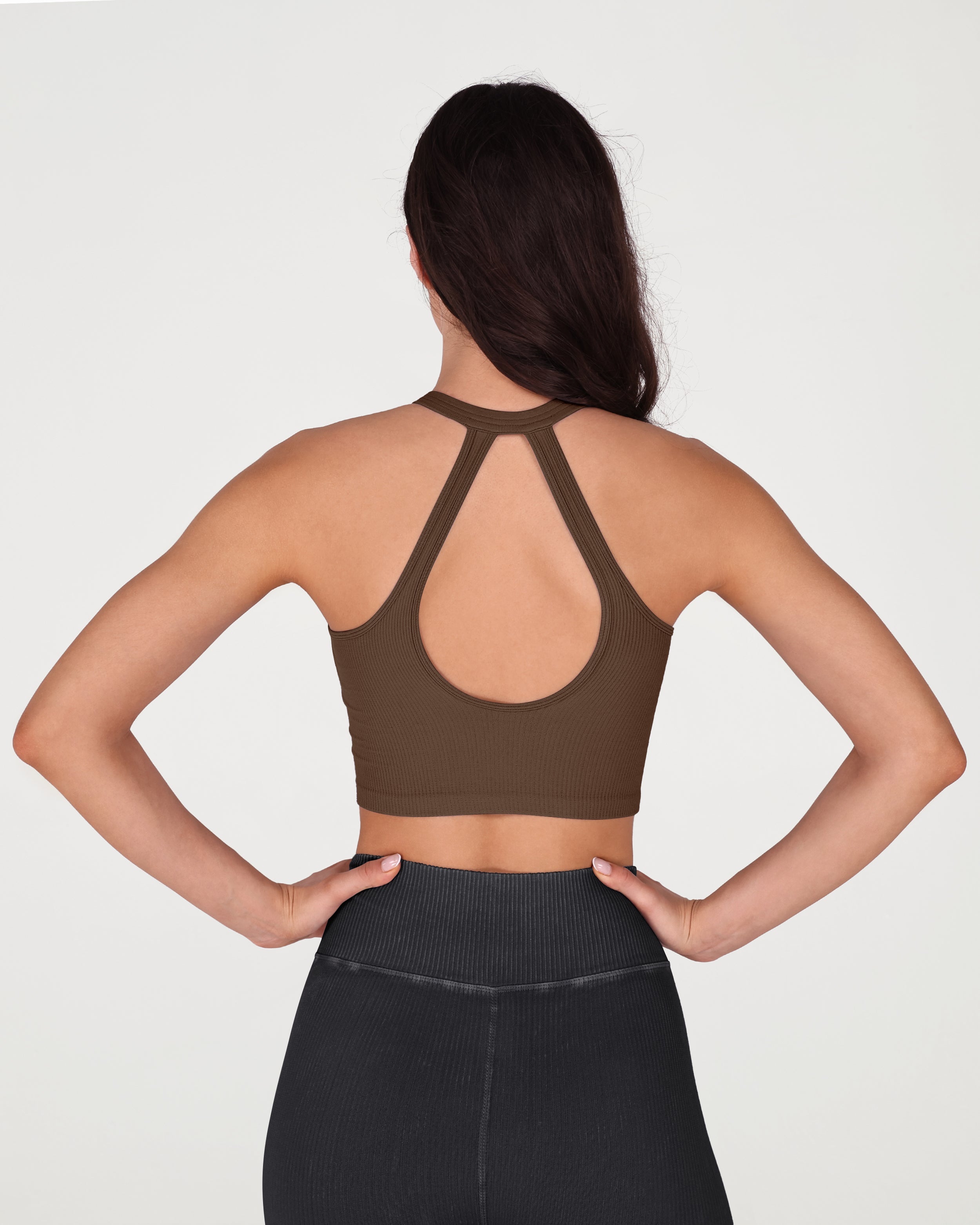 2-Pack Seamless Henley Crop Tops - ododos