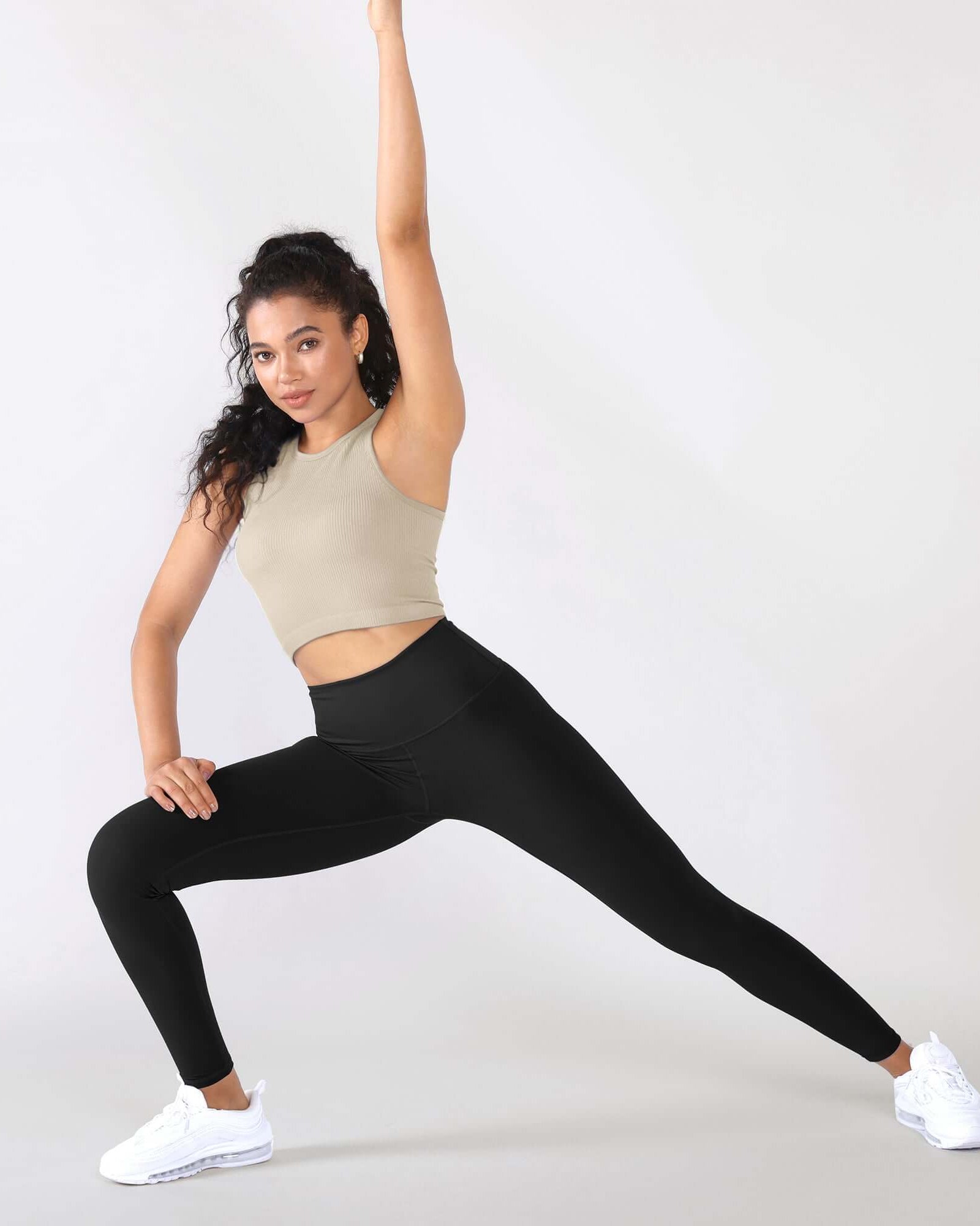 3-Pack Seamless Ribbed High Neck Cropped Tank Tops - ododos