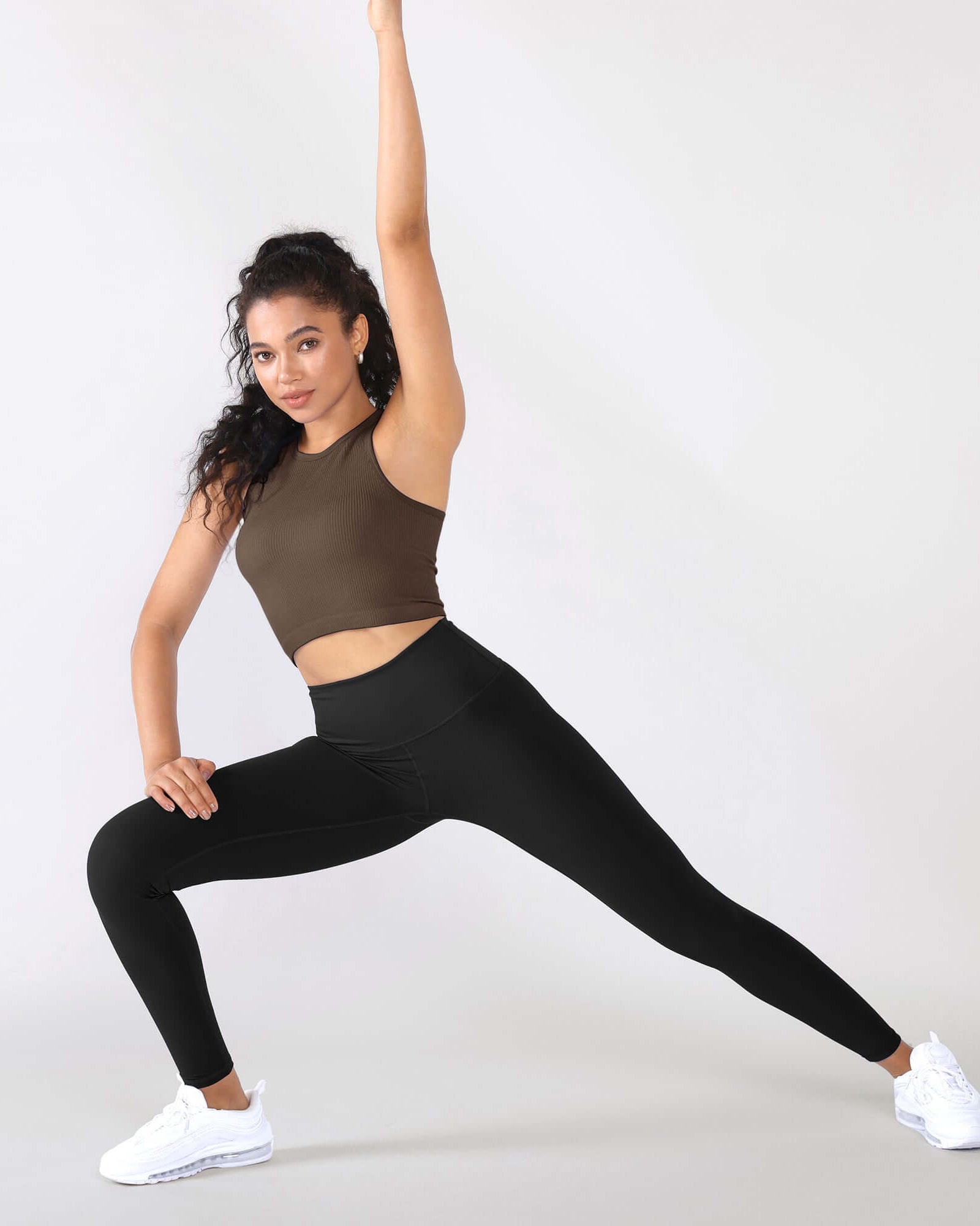 3-Pack Seamless Ribbed High Neck Cropped Tank Tops - ododos
