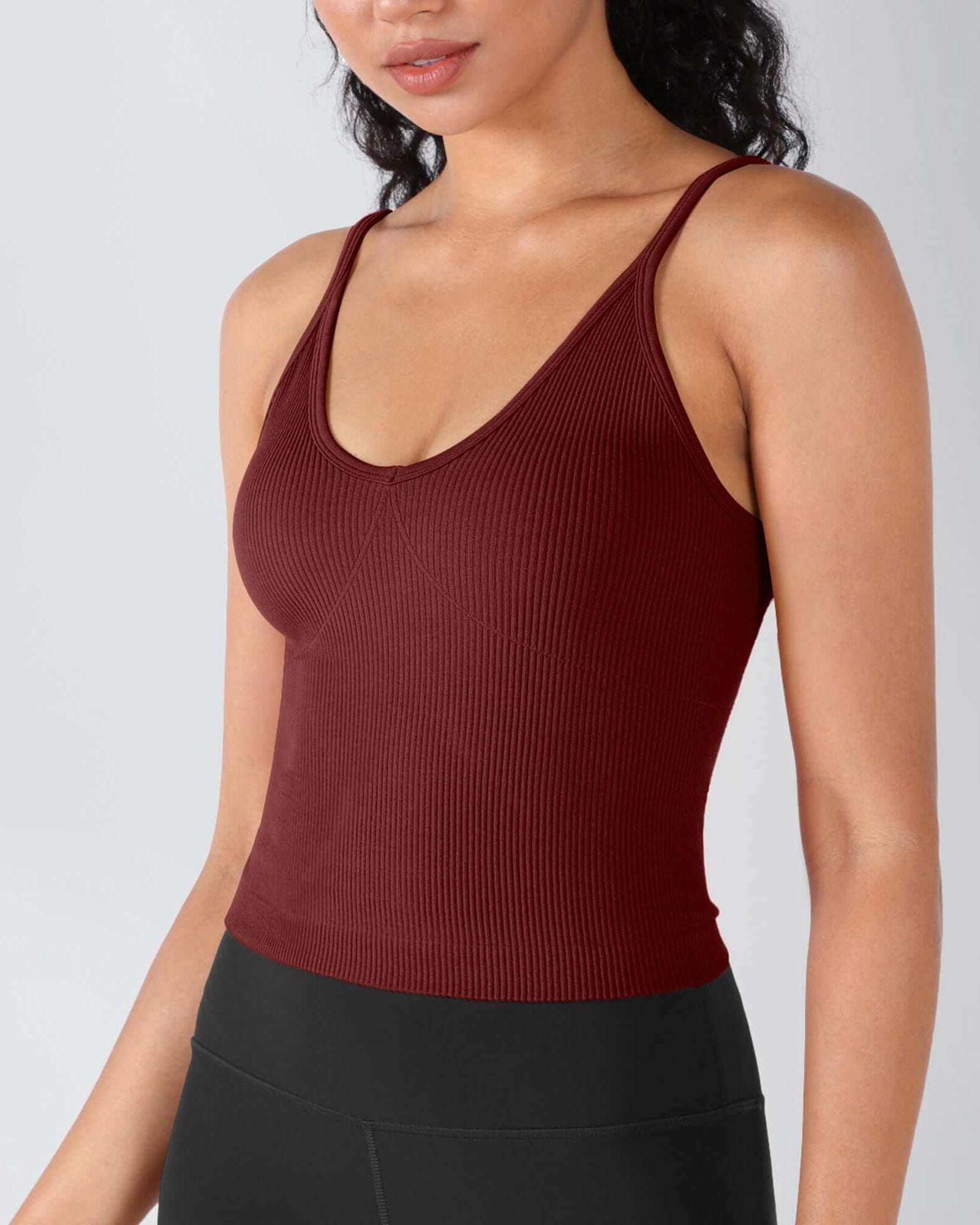 3-Pack V-Neck Seamless Crop Tank - ododos