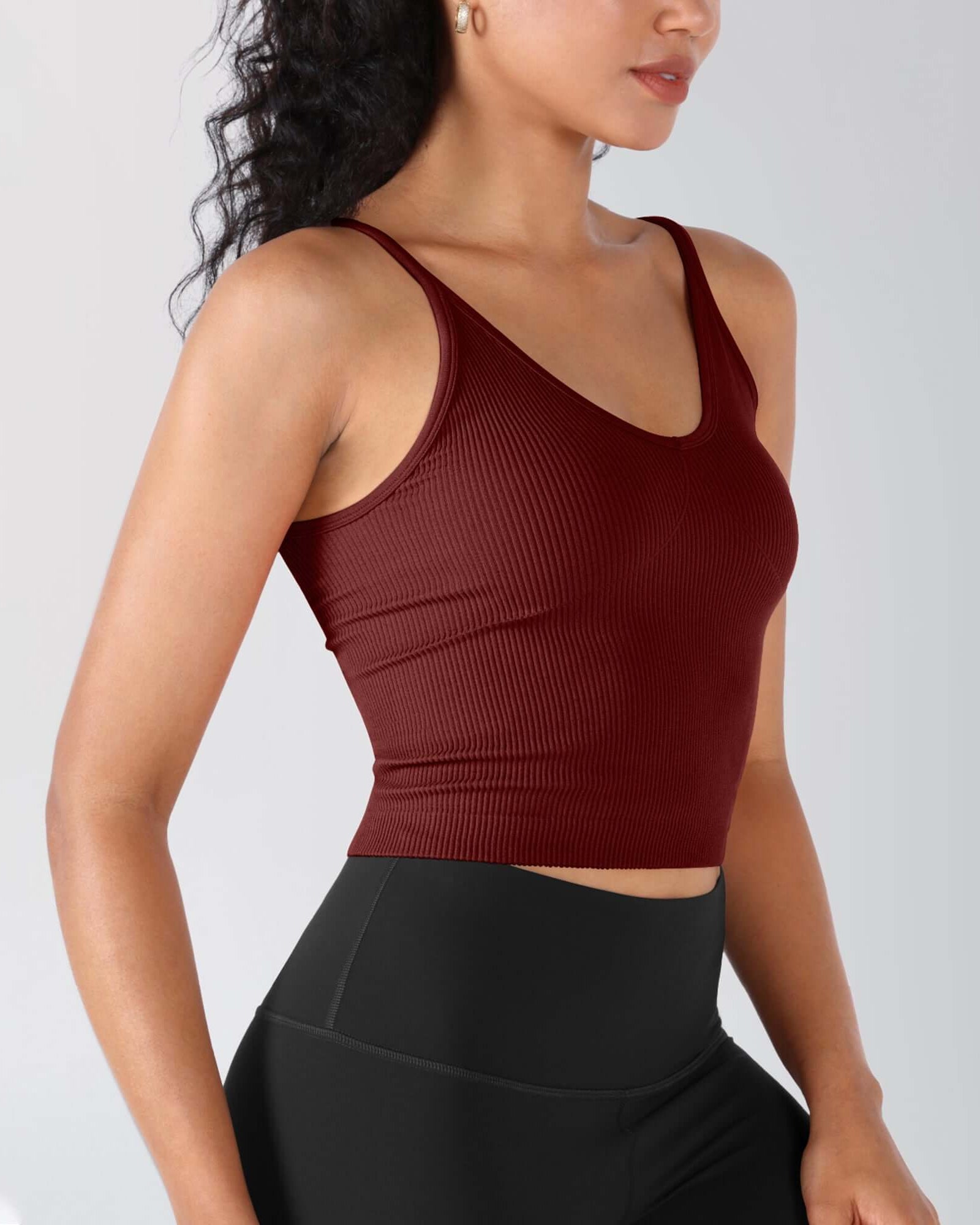 3-Pack V-Neck Seamless Crop Tank - ododos