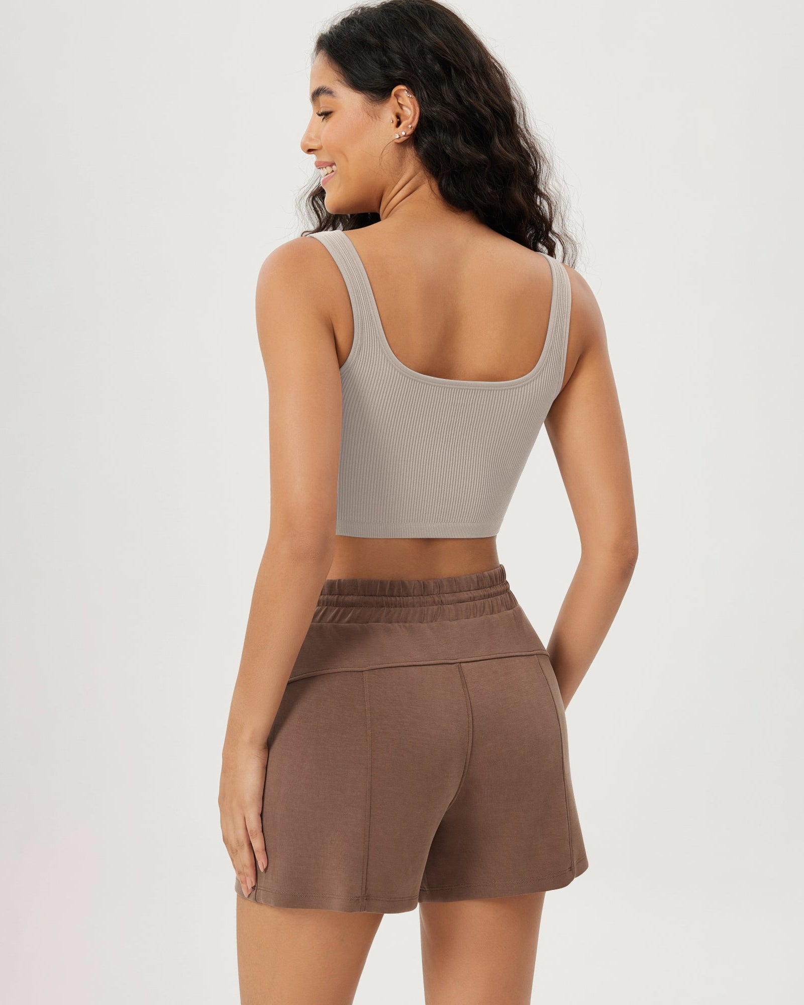 3-Pack Crop Length Seamless Square Neck Ribbed Knit Tank - ododos