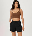 3-Pack Crop Length Seamless Square Neck Ribbed Knit Tank - ododos