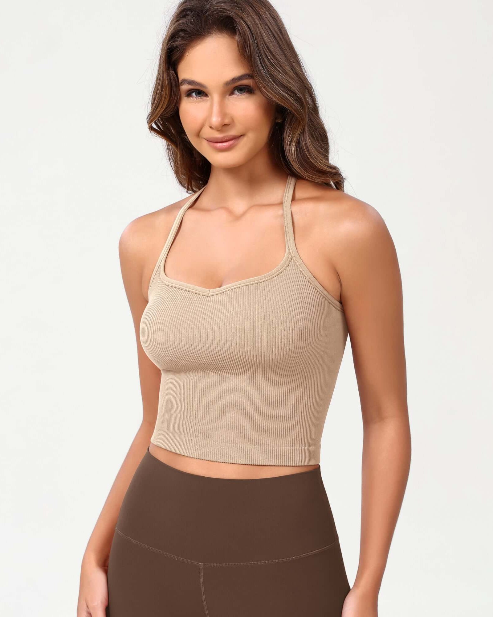 3-Pack Seamless Sweetheart Neck Crop Tank Tops - ododos