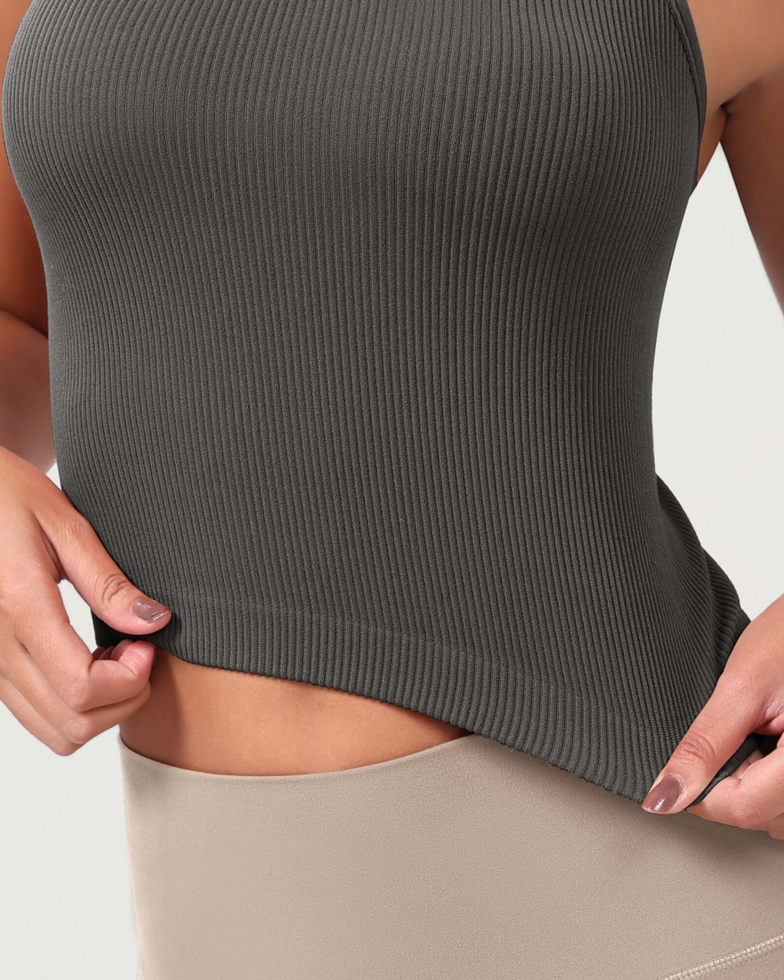 3-Pack Seamless Sweetheart Neck Crop Tank Tops - ododos