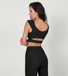 V-Neck Ruched Front Crop Tank - ododos
