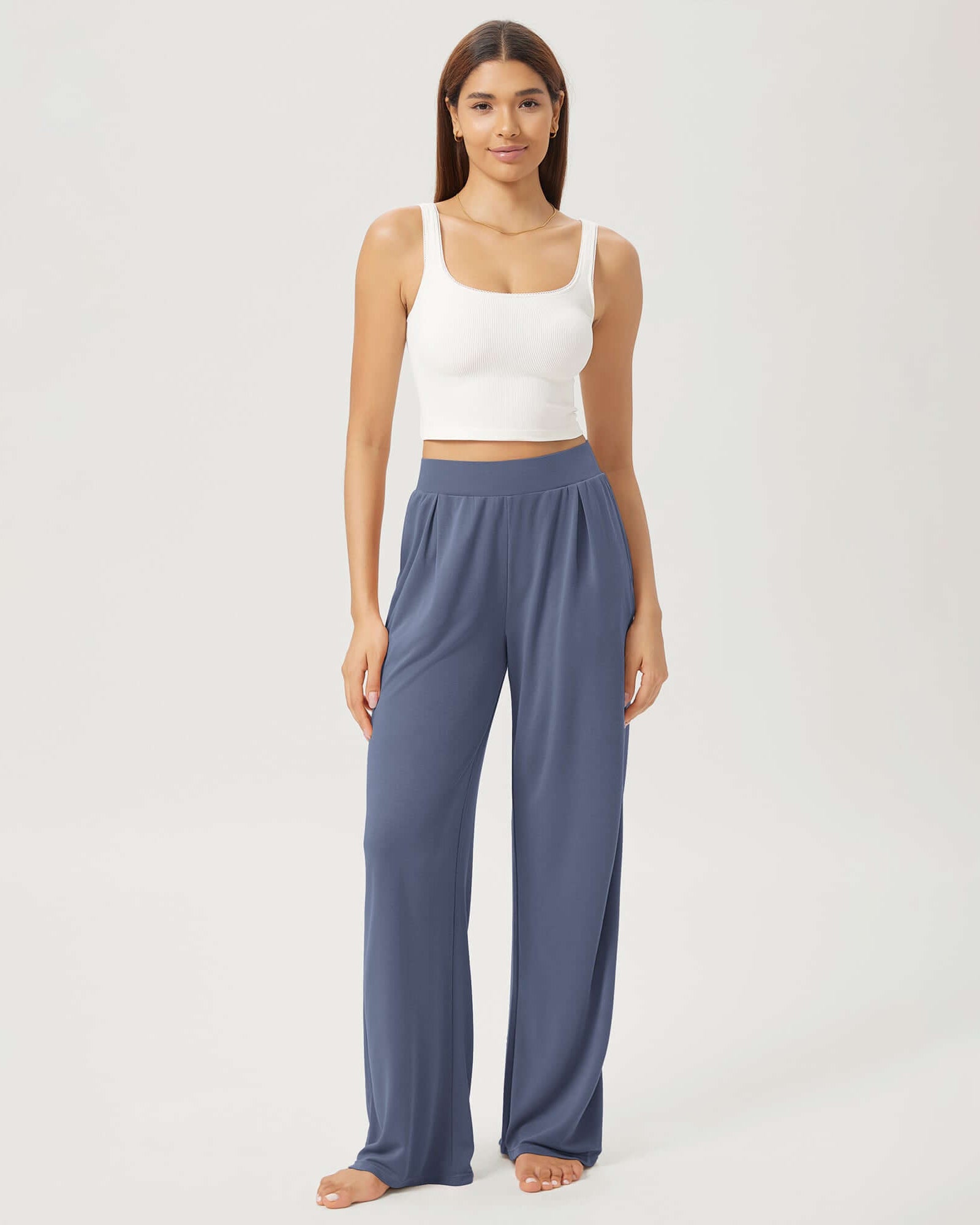 29 Drapey Soft WideHigh Waist Lounge Pants with Pockets - ododos