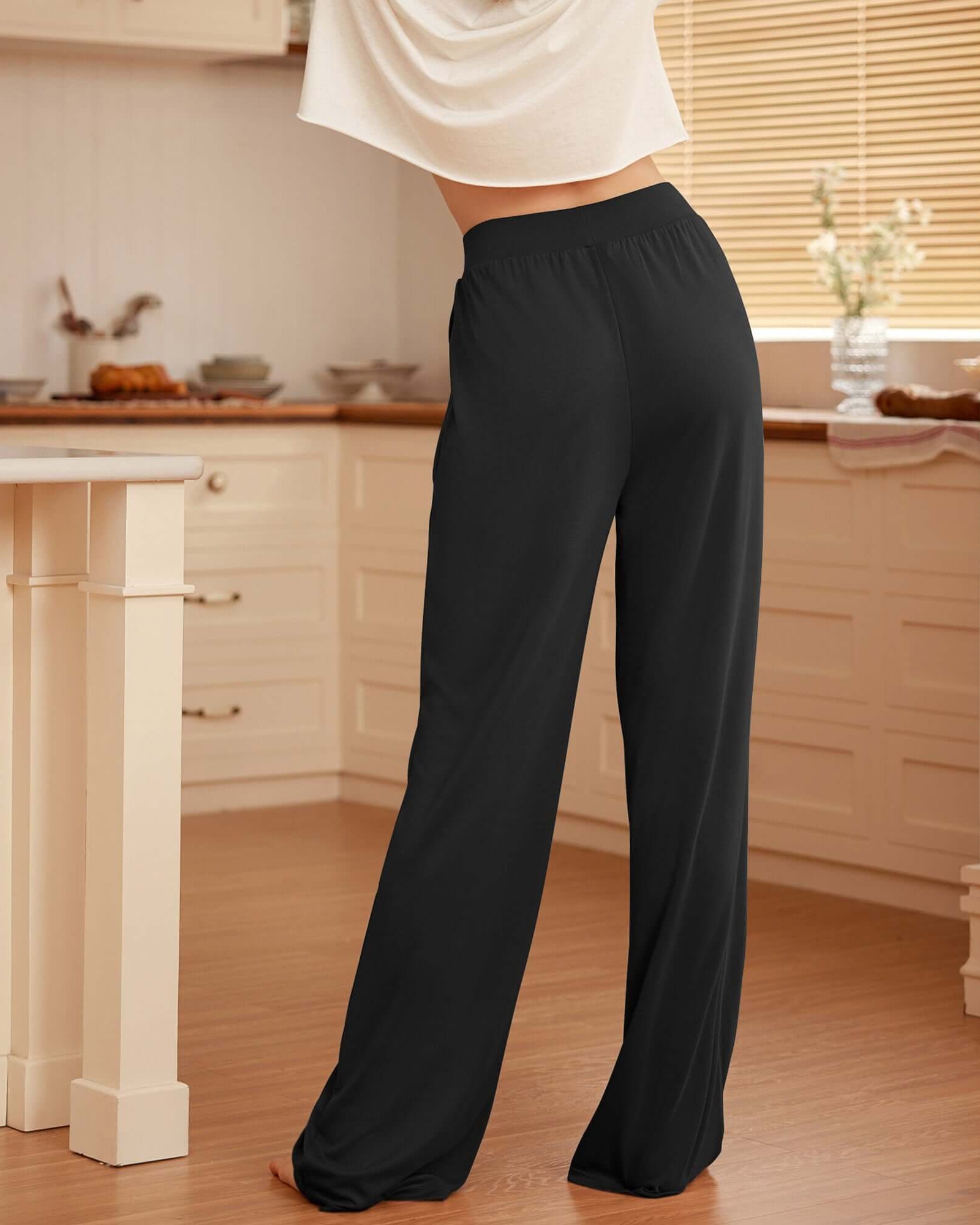 29 Drapey Soft WideHigh Waist Lounge Pants with Pockets - ododos