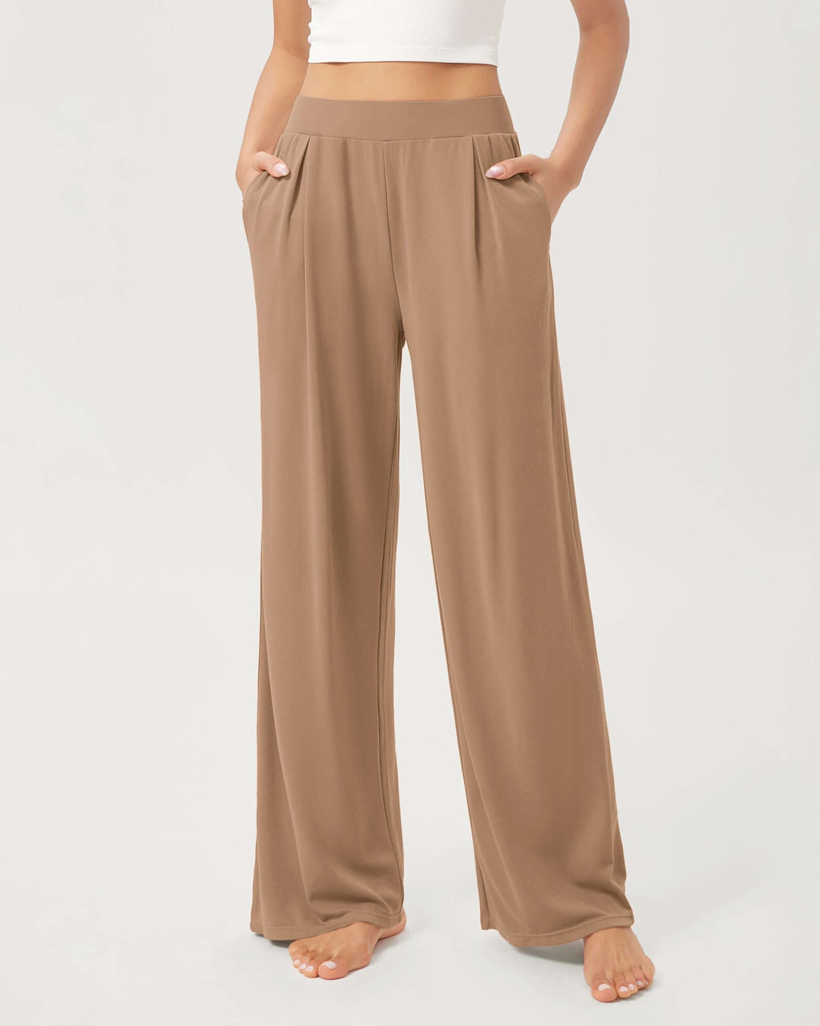 29 Drapey Soft WideHigh Waist Lounge Pants with Pockets - ododos