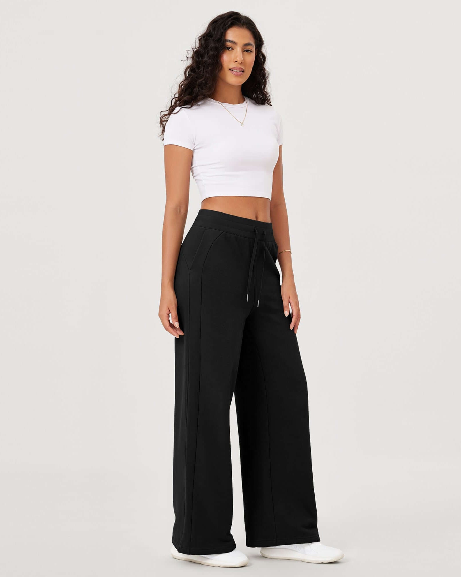 Fleece Lined Mid-Rise Relaxed Pull-On Jogger Pant with Pockets - ododos