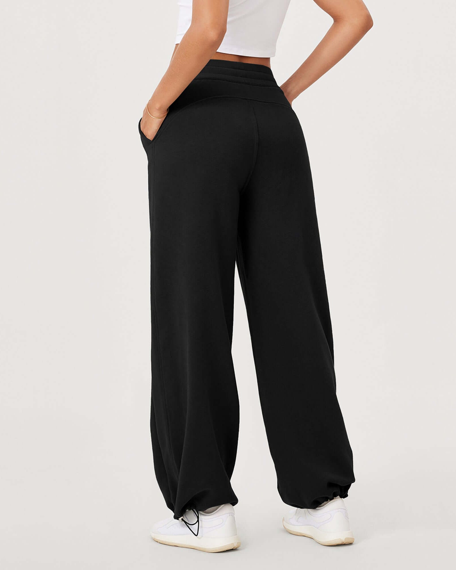 Fleece Lined Mid-Rise Relaxed Pull-On Jogger Pant with Pockets - ododos
