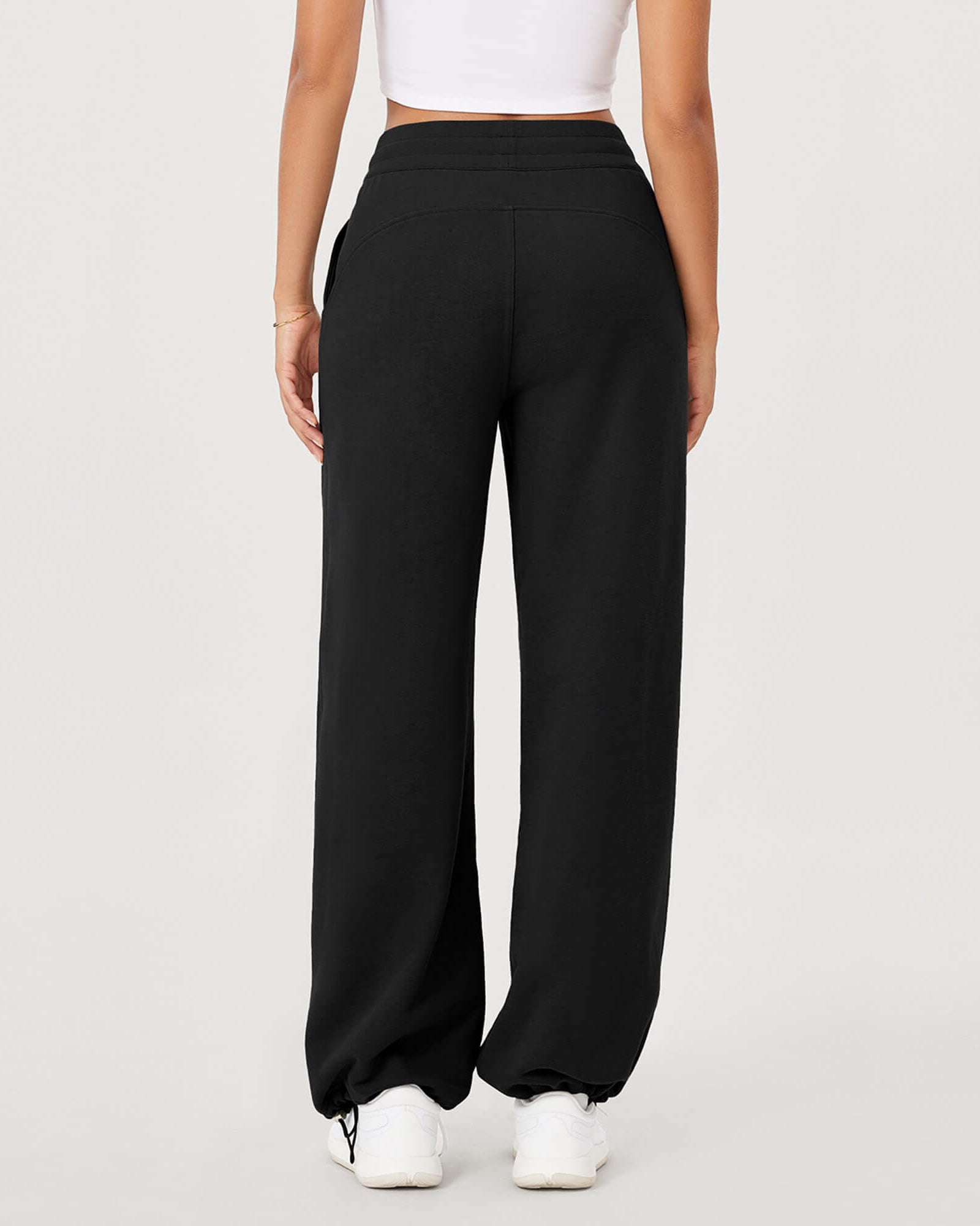 Fleece Lined Mid-Rise Relaxed Pull-On Jogger Pant with Pockets - ododos