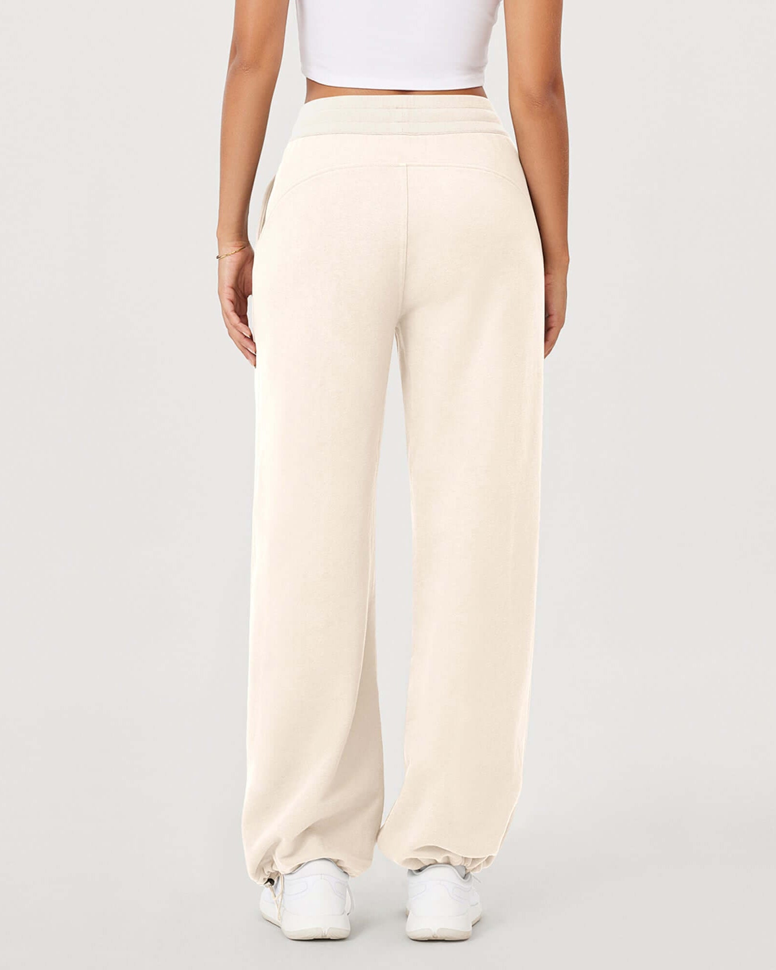 Fleece Lined Mid-Rise Relaxed Pull-On Jogger Pant with Pockets - ododos