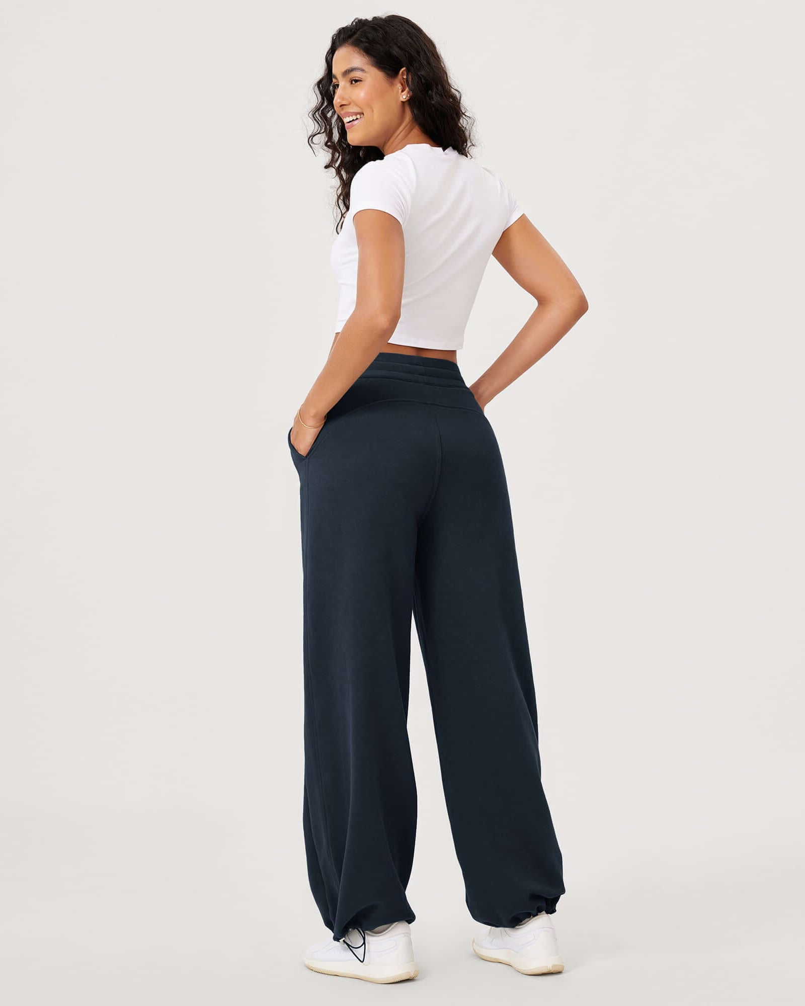 Fleece Lined Mid-Rise Relaxed Pull-On Jogger Pant with Pockets - ododos