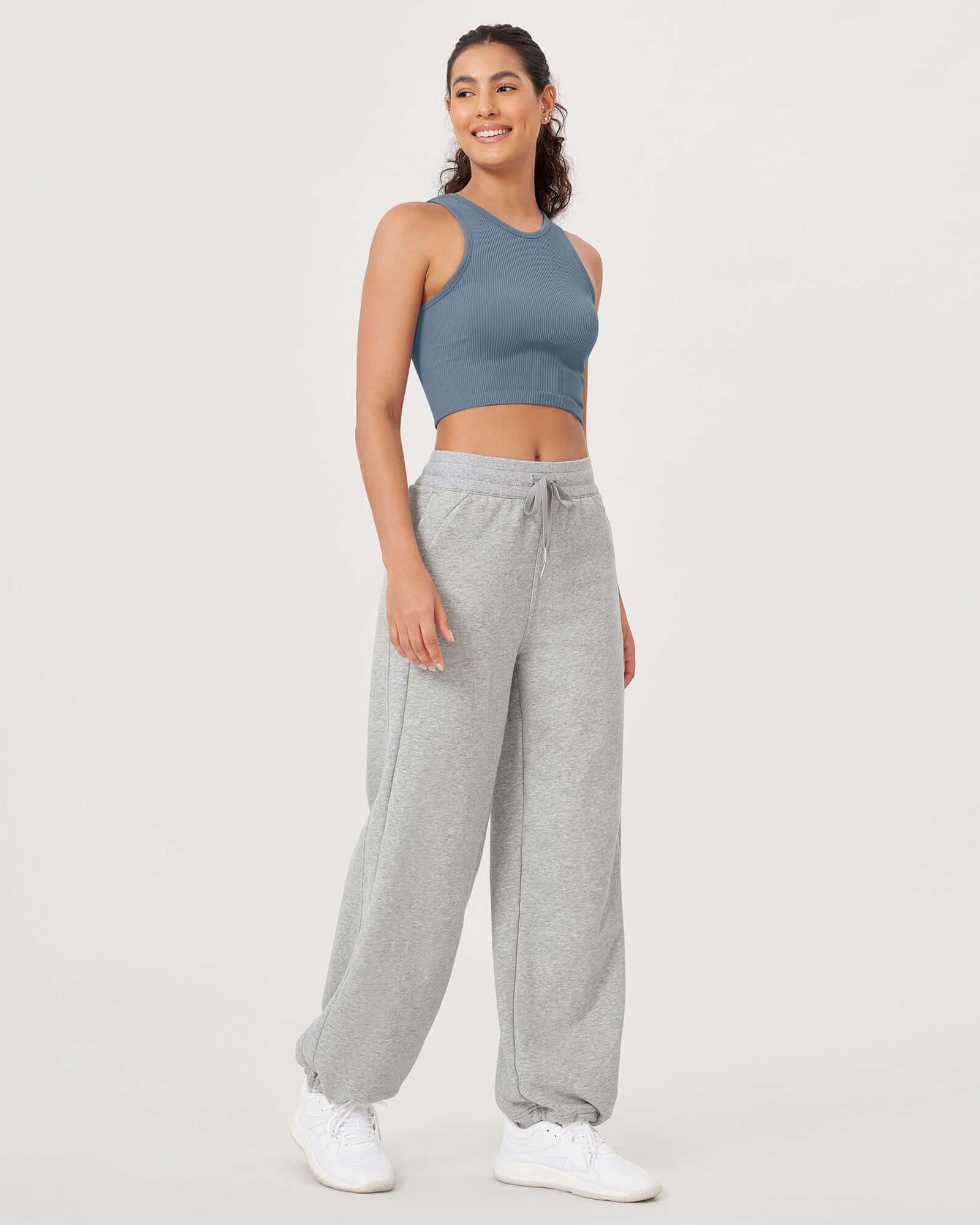 Fleece Lined Mid-Rise Relaxed Pull-On Jogger Pant with Pockets - ododos