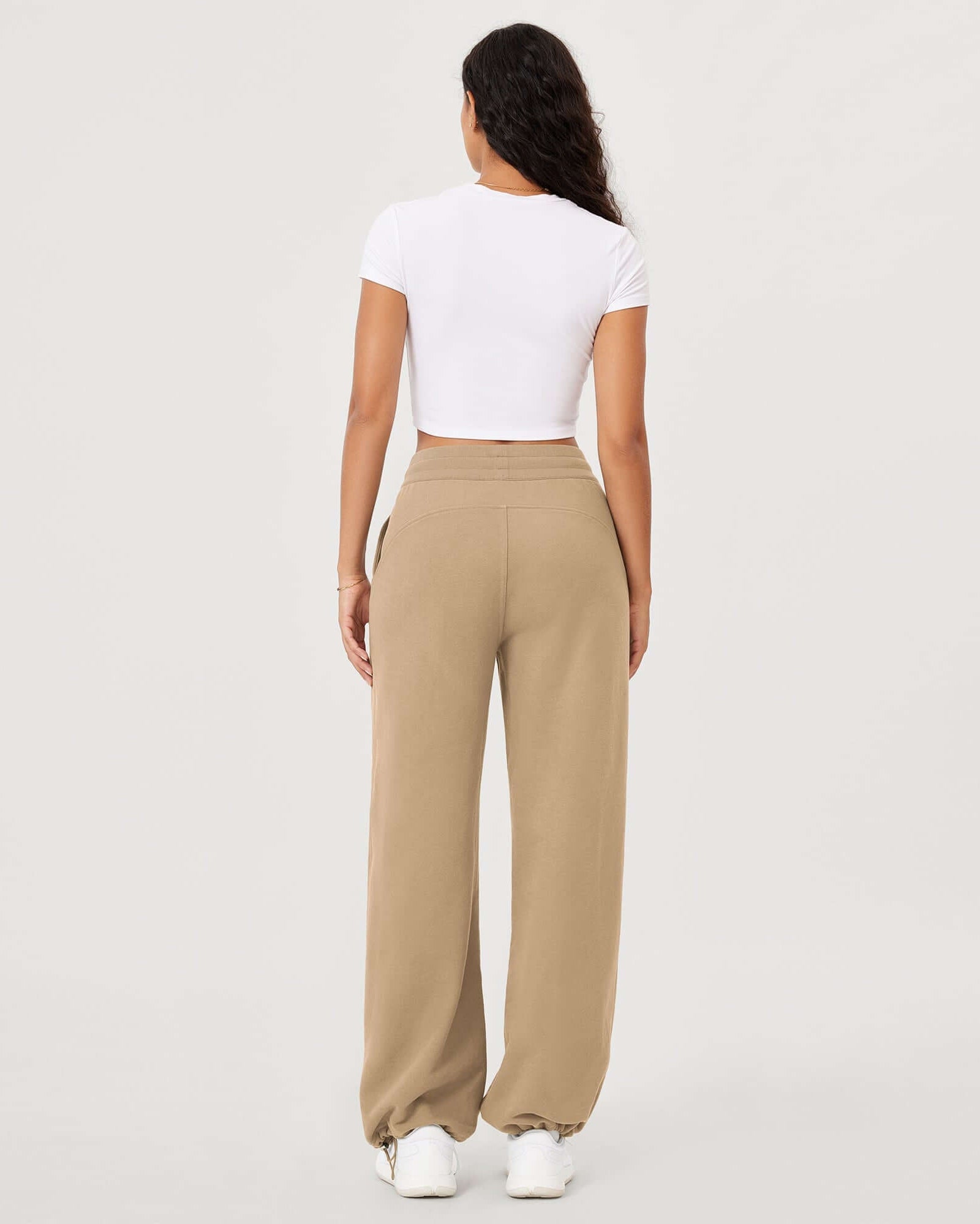 Fleece Lined Mid-Rise Relaxed Pull-On Jogger Pant with Pockets - ododos
