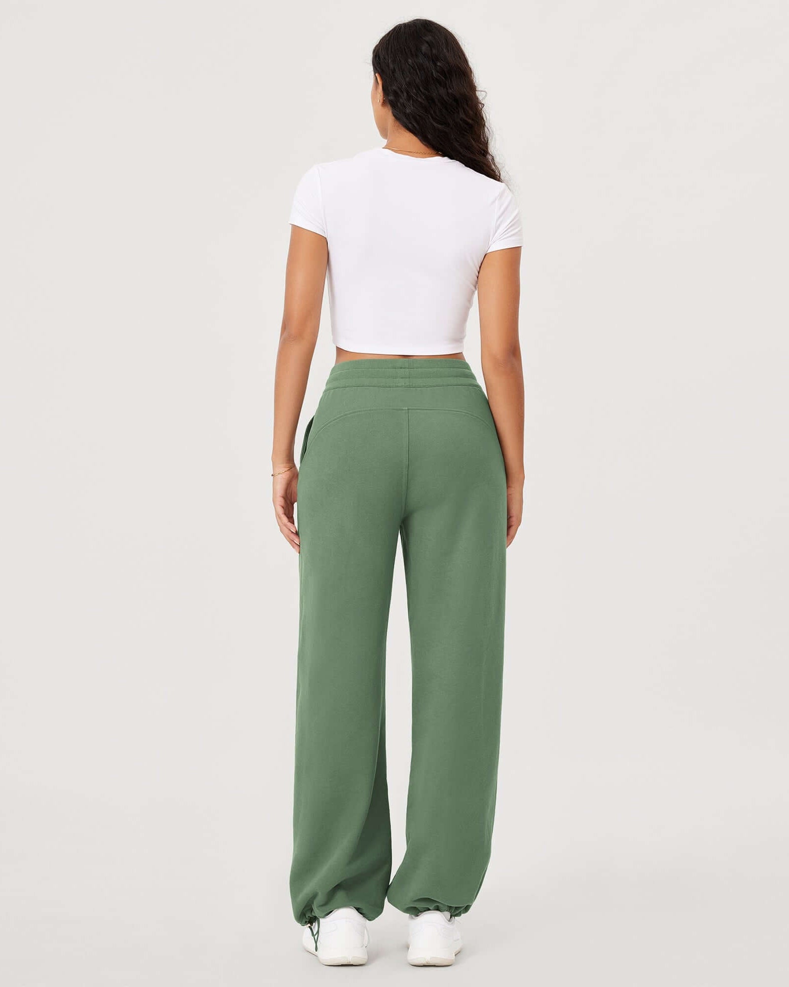 Fleece Lined Mid-Rise Relaxed Pull-On Jogger Pant with Pockets - ododos