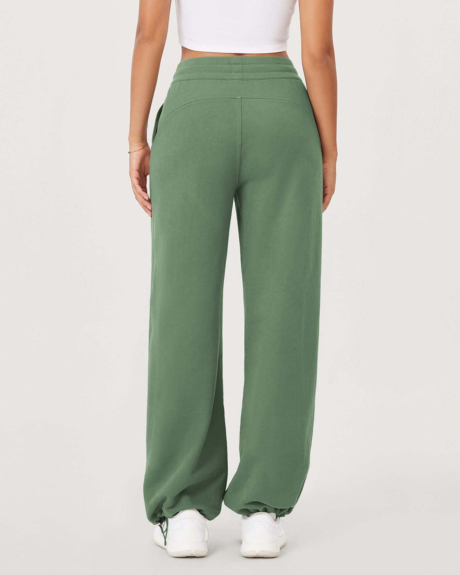 Fleece Lined Mid-Rise Relaxed Pull-On Jogger Pant with Pockets - ododos