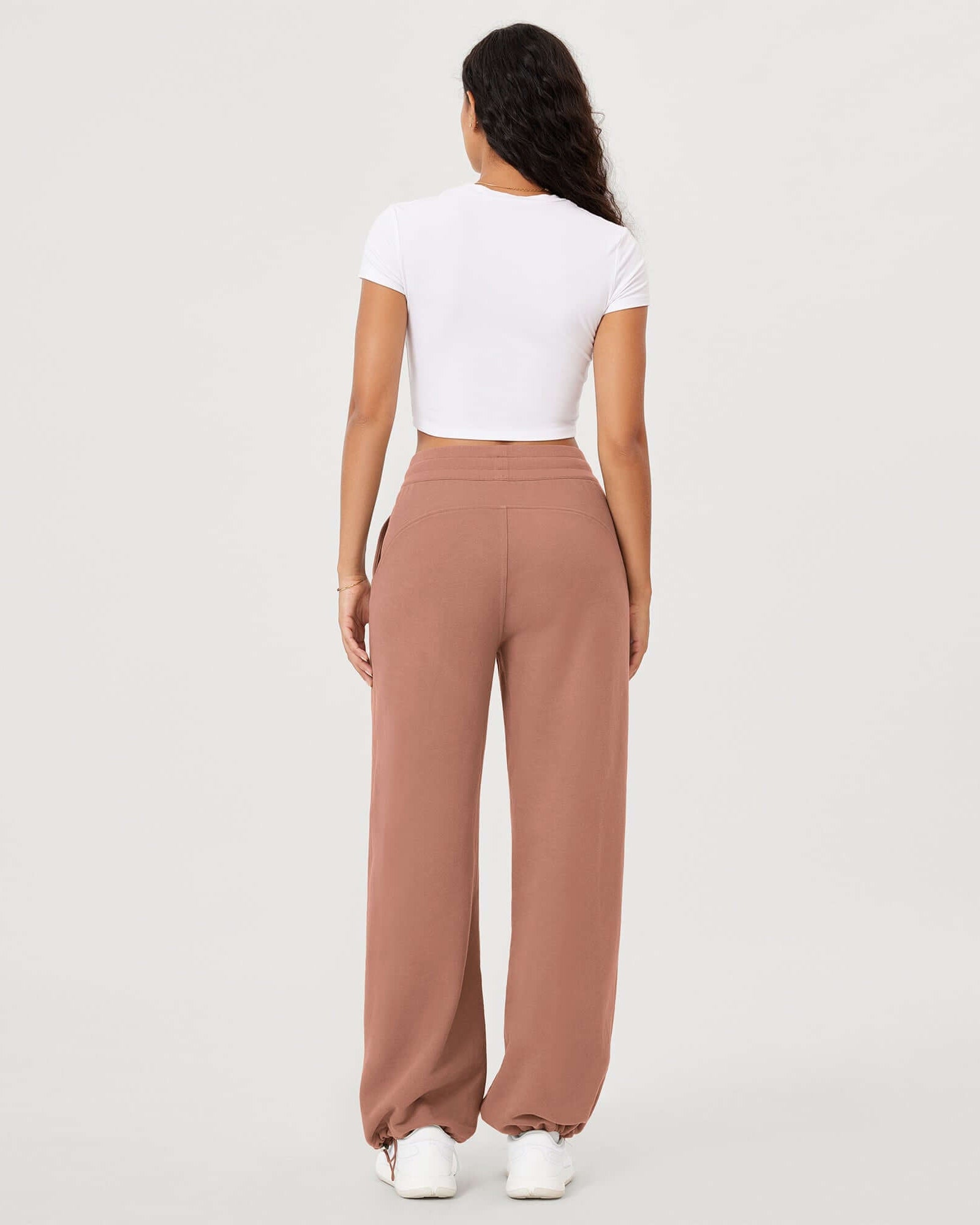 Fleece Lined Mid-Rise Relaxed Pull-On Jogger Pant with Pockets - ododos
