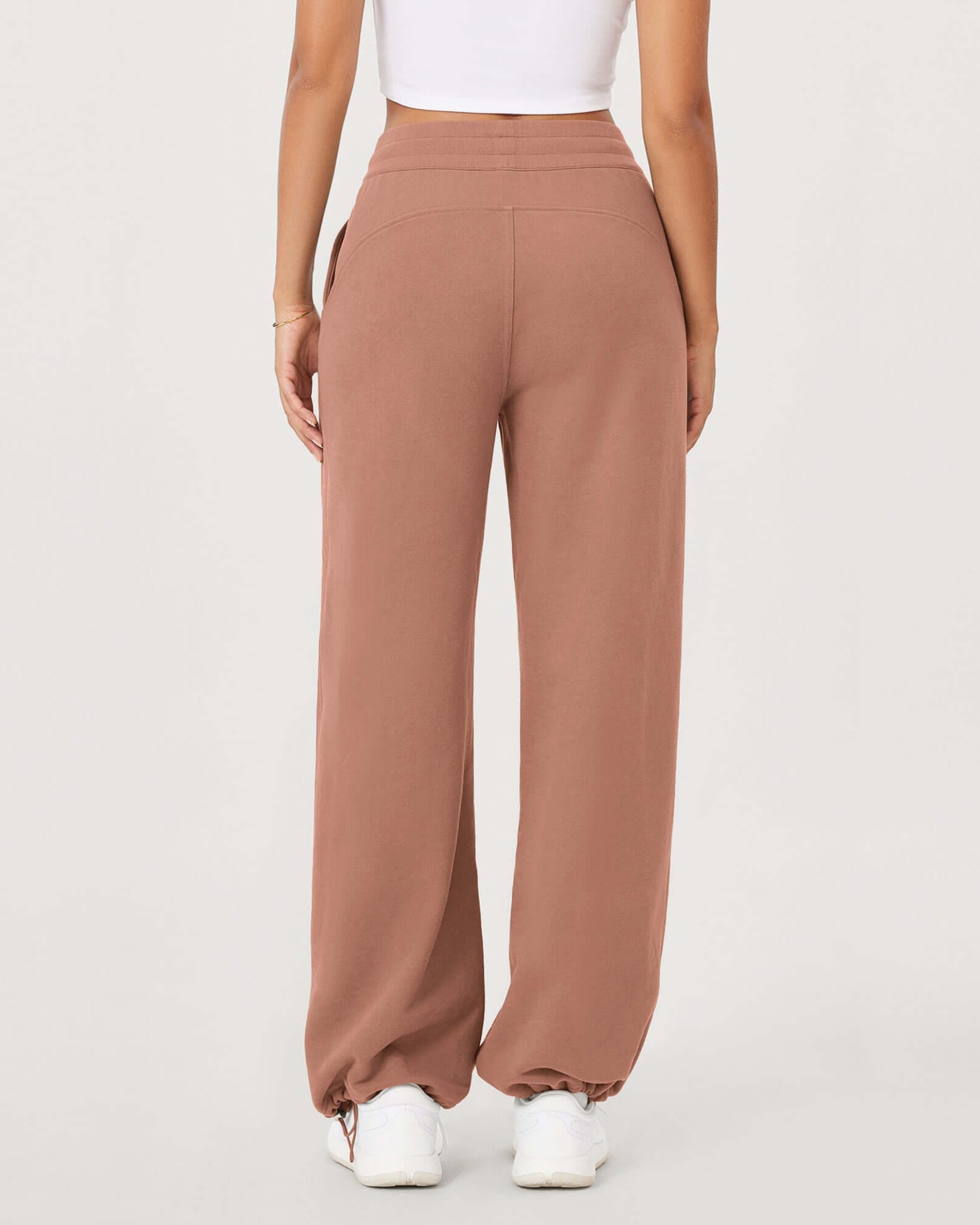 Fleece Lined Mid-Rise Relaxed Pull-On Jogger Pant with Pockets - ododos