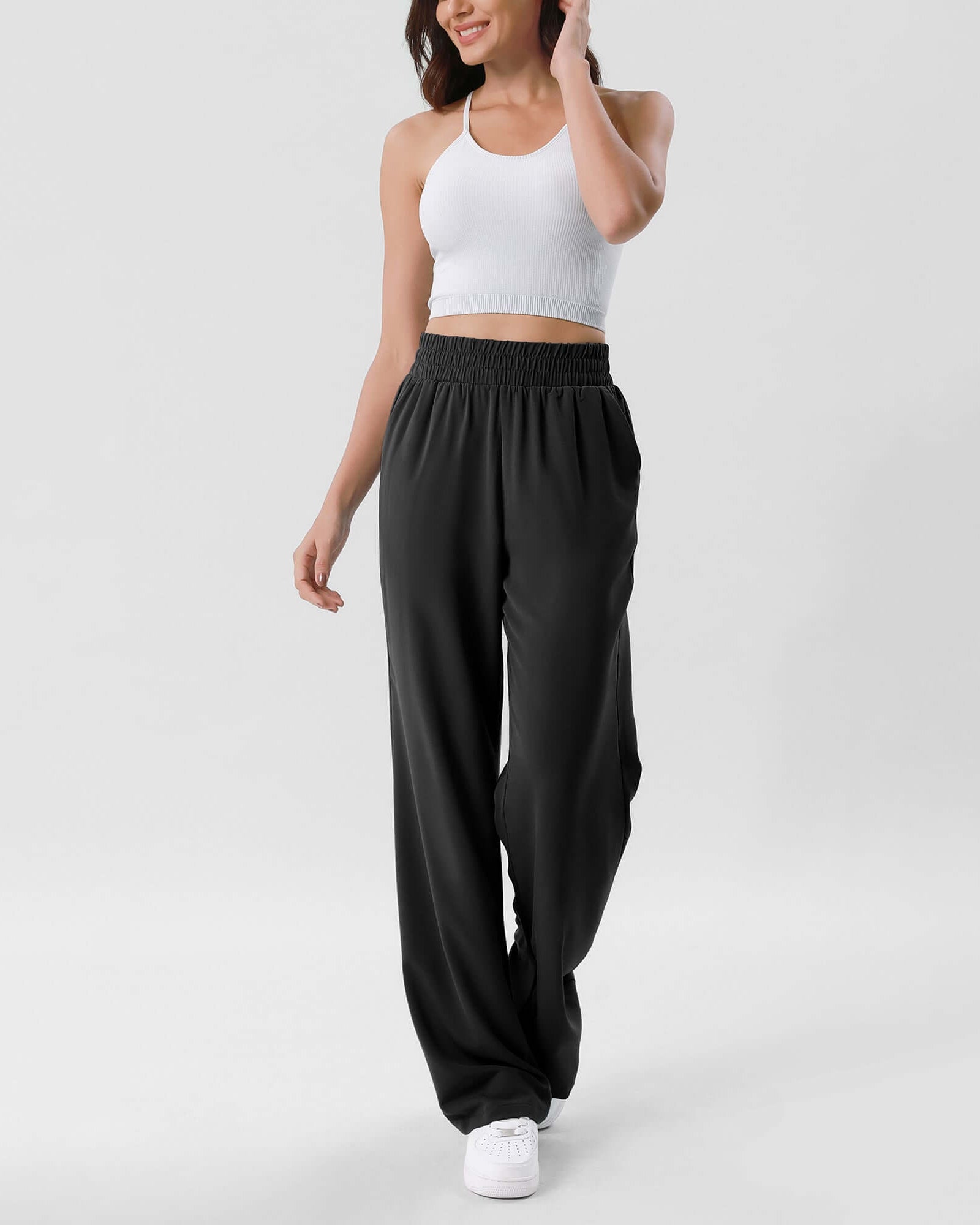 Chiffon Flowy Wide Leg Pants - ododos