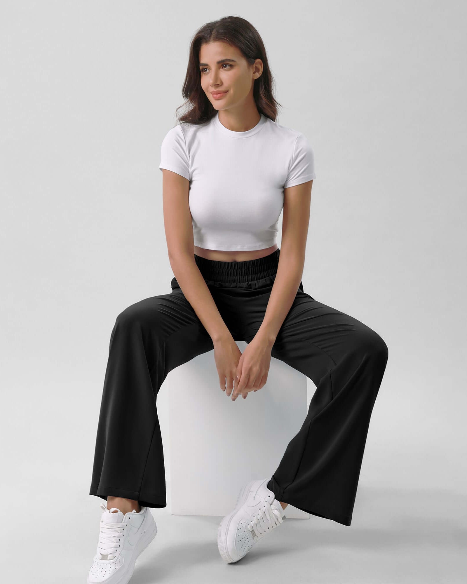 Chiffon Flowy Wide Leg Pants - ododos