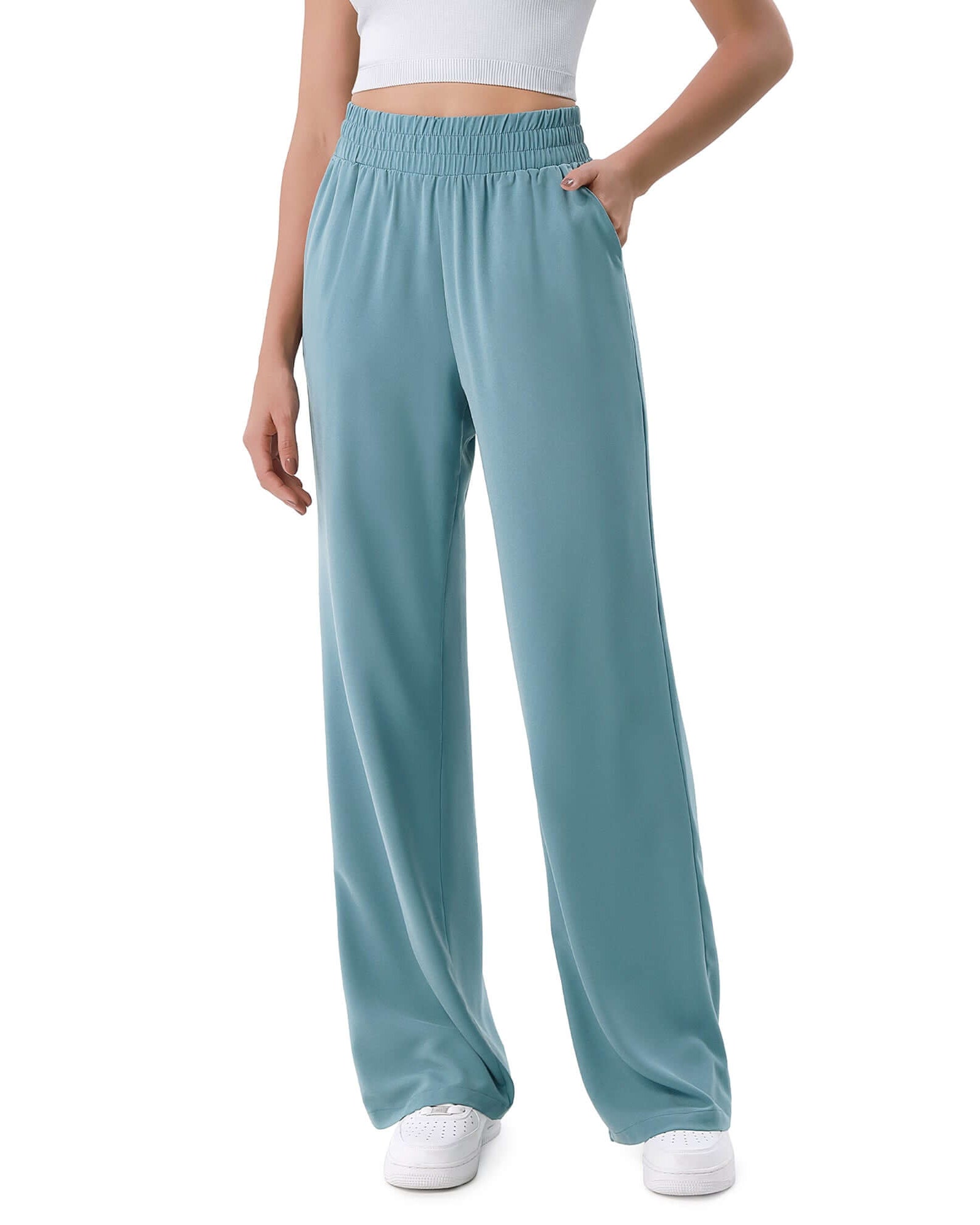 Chiffon Flowy Wide Leg Pants - ododos