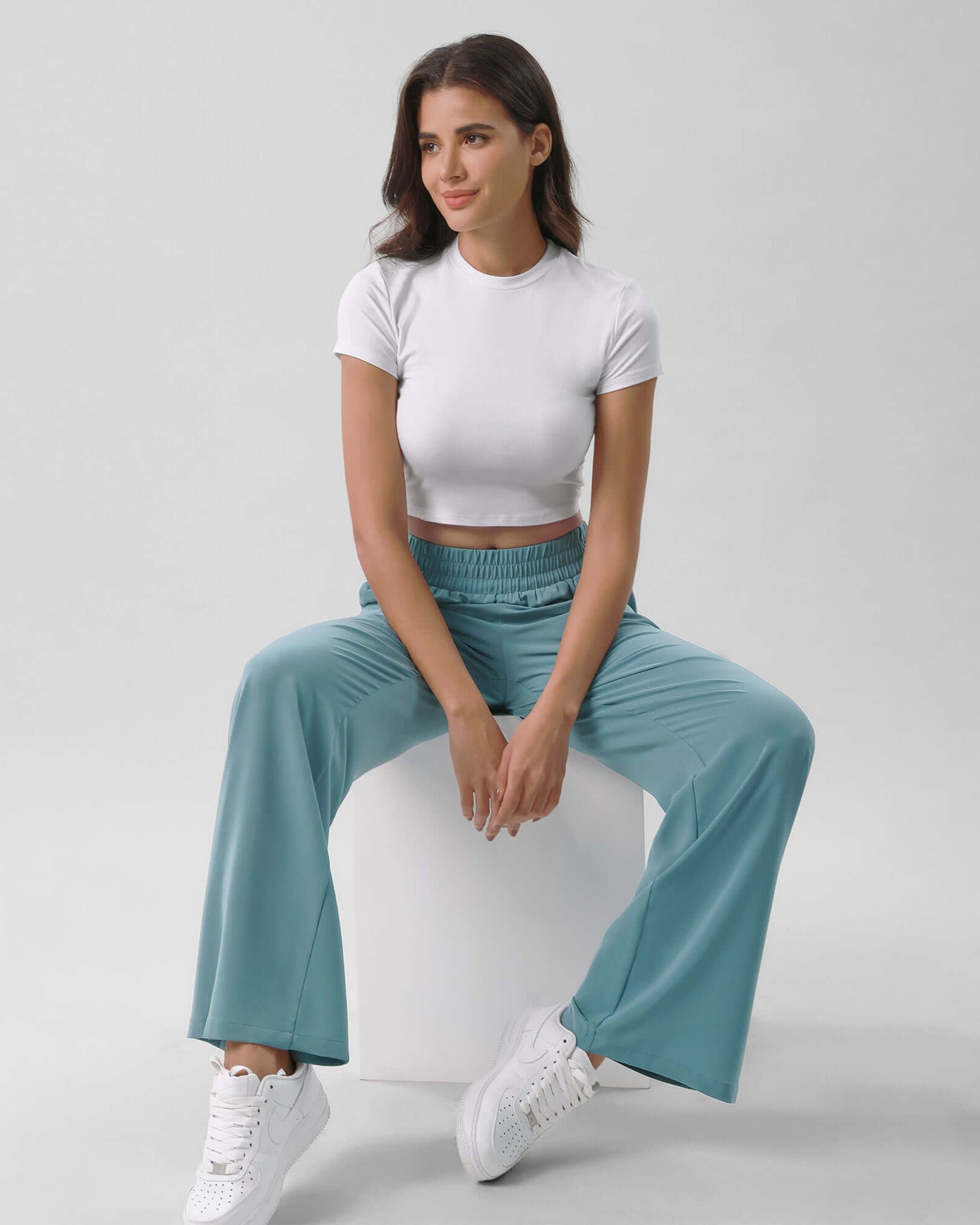 Chiffon Flowy Wide Leg Pants - ododos