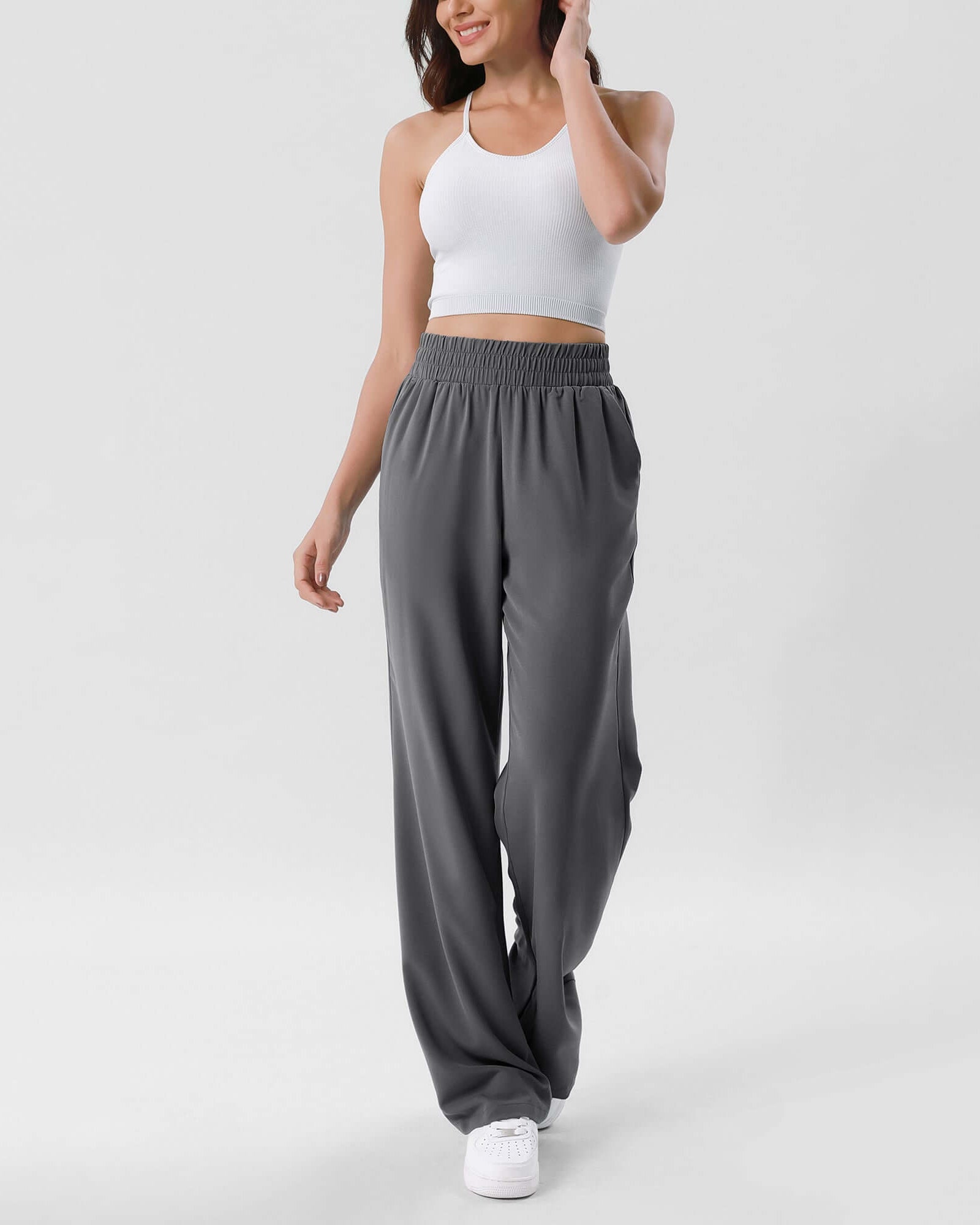 Chiffon Flowy Wide Leg Pants - ododos